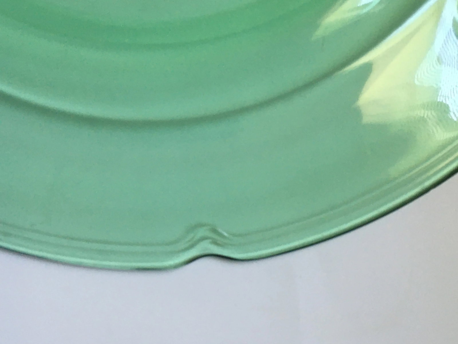 1930's Duncan Miller "Puritan "Green Glass Platter - 6