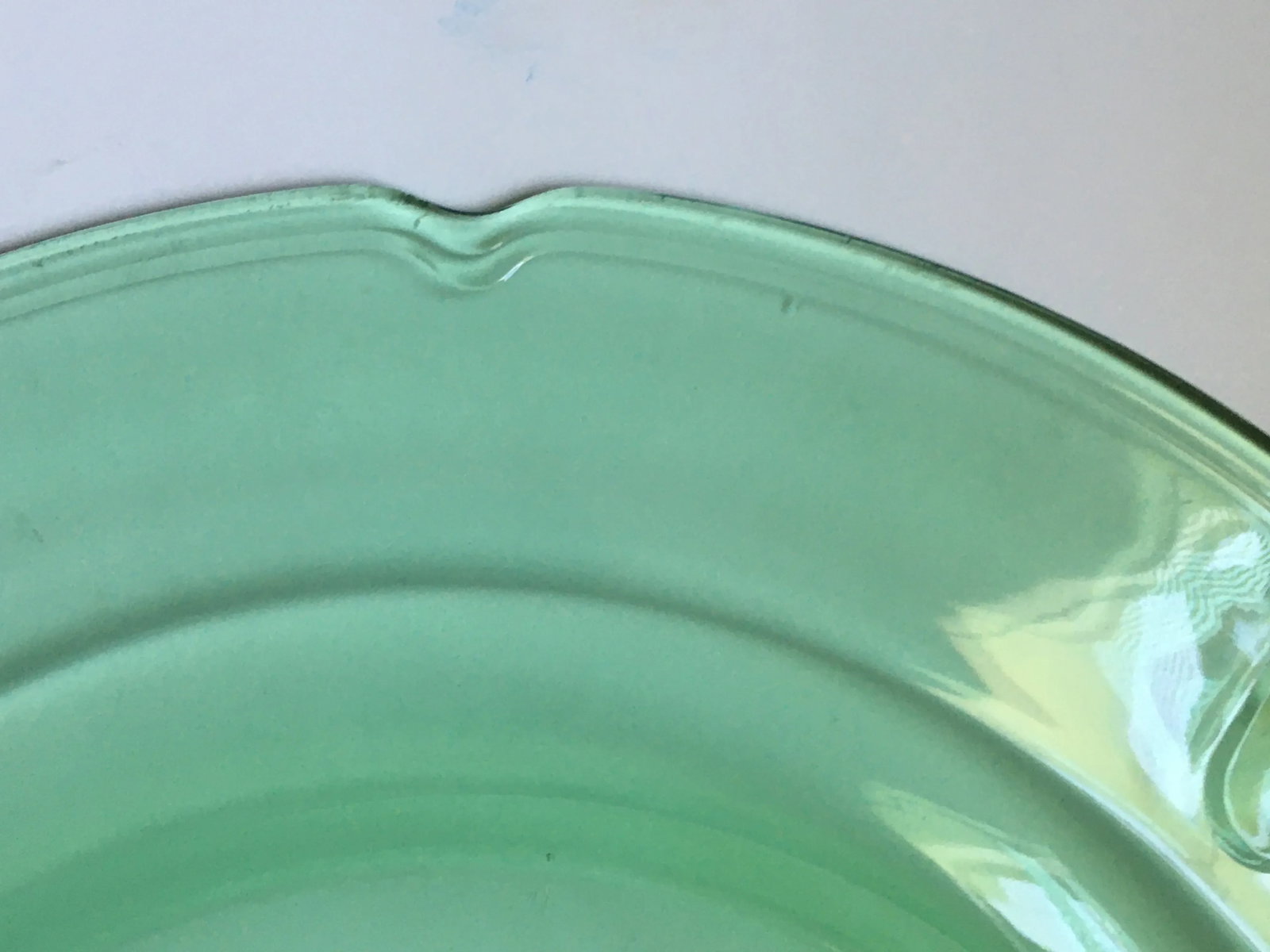 1930's Duncan Miller "Puritan "Green Glass Platter - 9