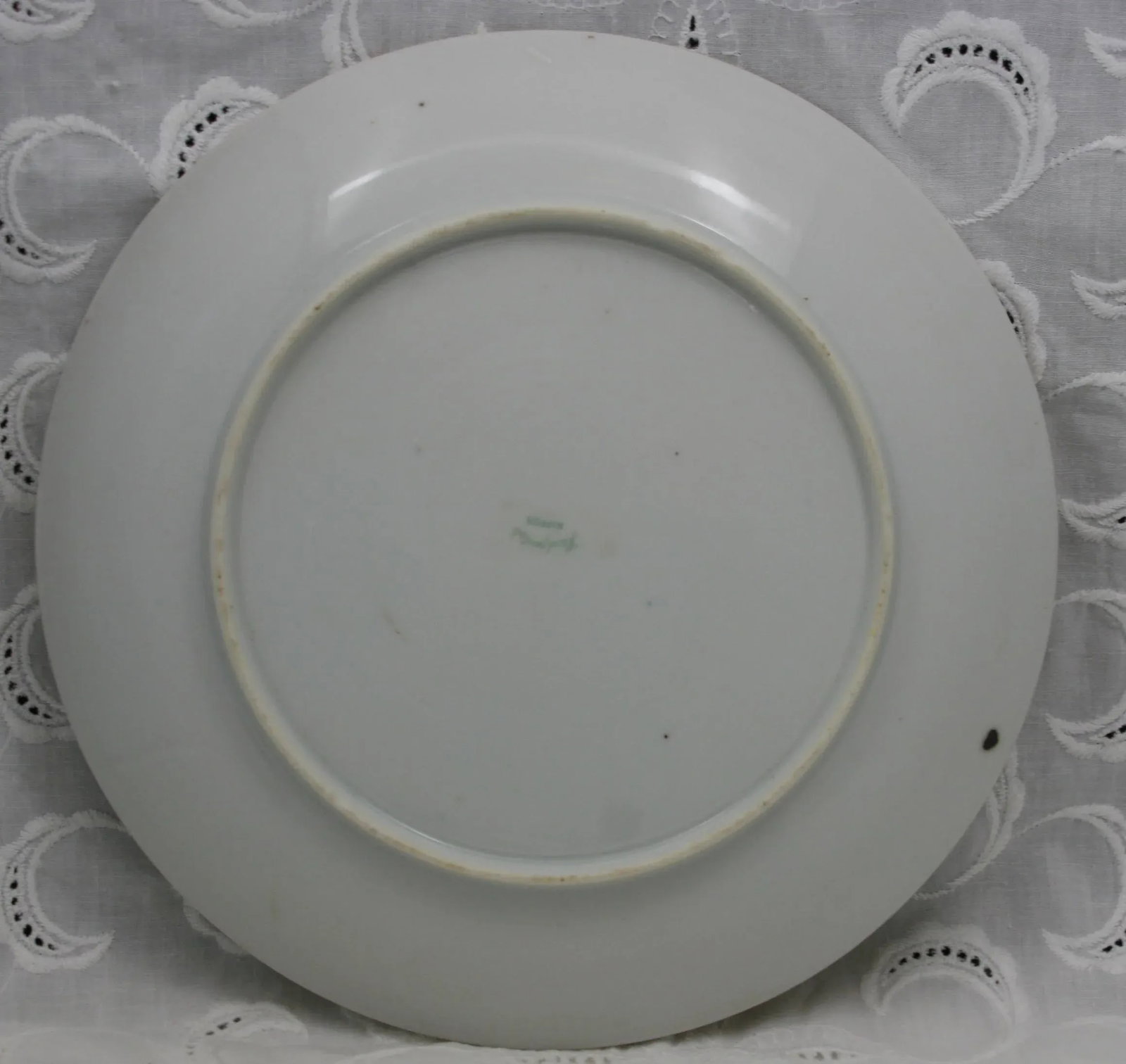 Antique Asian Nippon Round Porcelain 8" Plate Hand Painted Sunset Lake Scene - 8