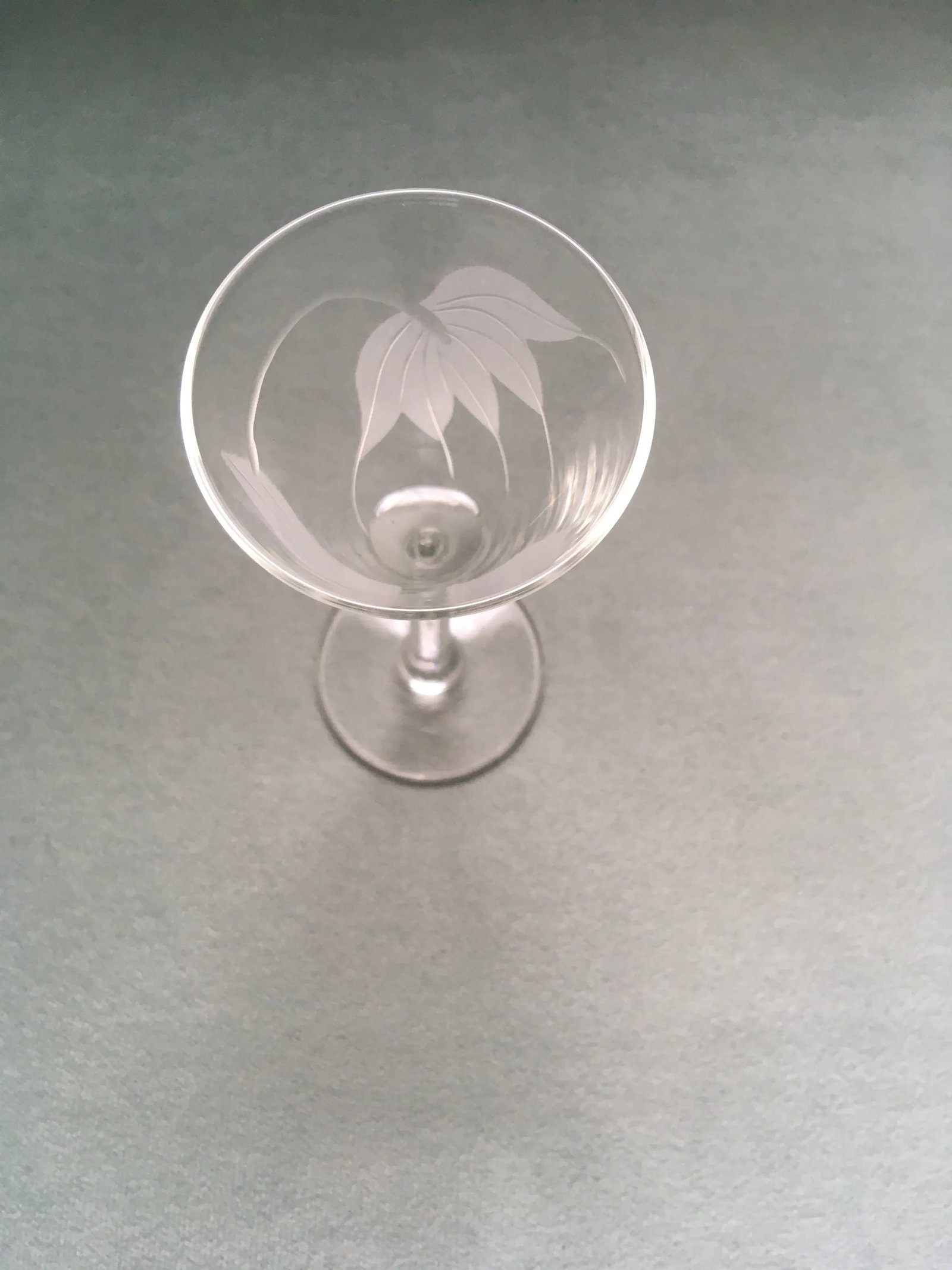 Late 20th Century Floral Frosted Glass Liqueur Glasses- Set of 4 - 7