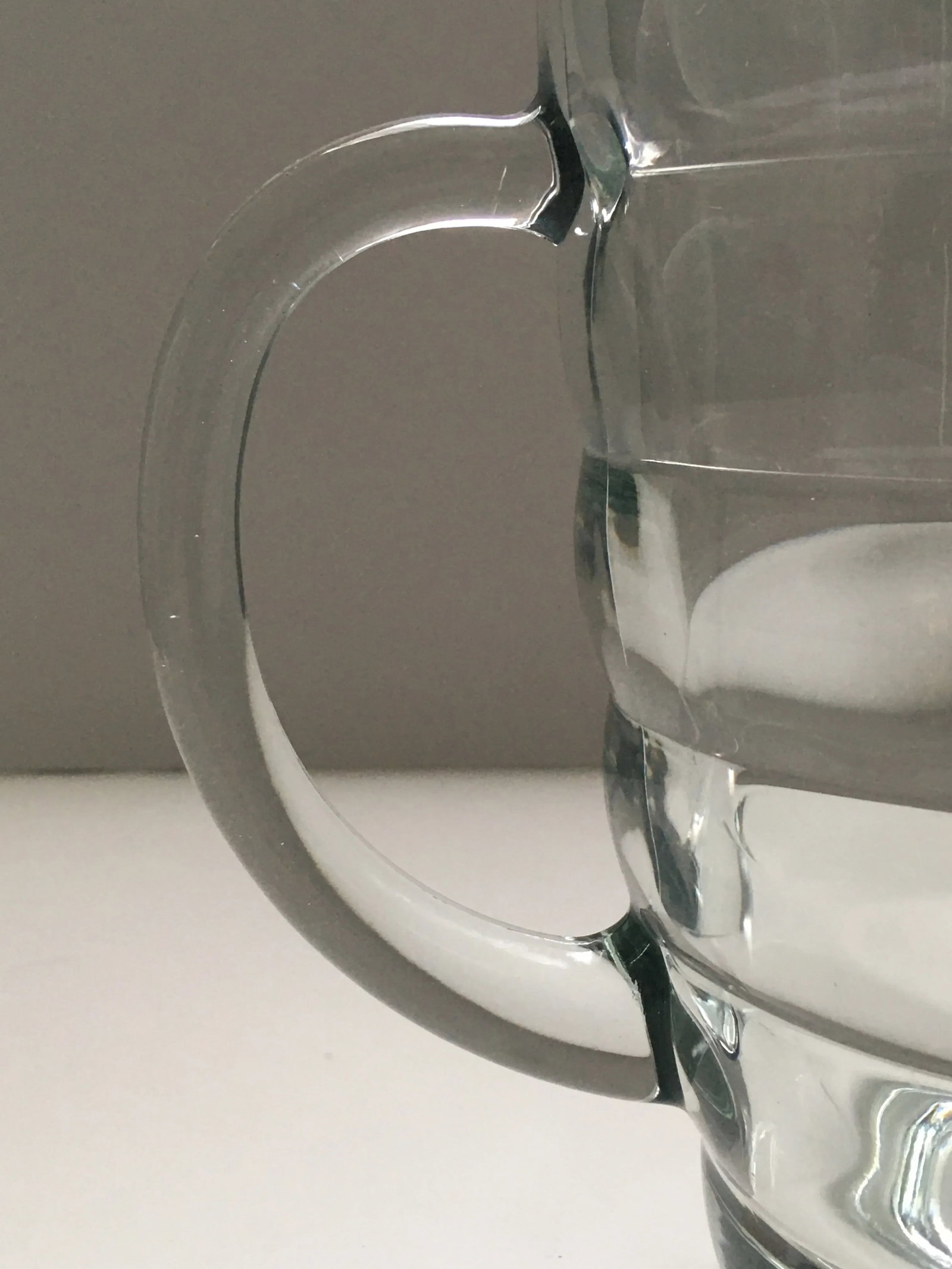 Vintage Art Deco Ringed Glass Pitcher - 9