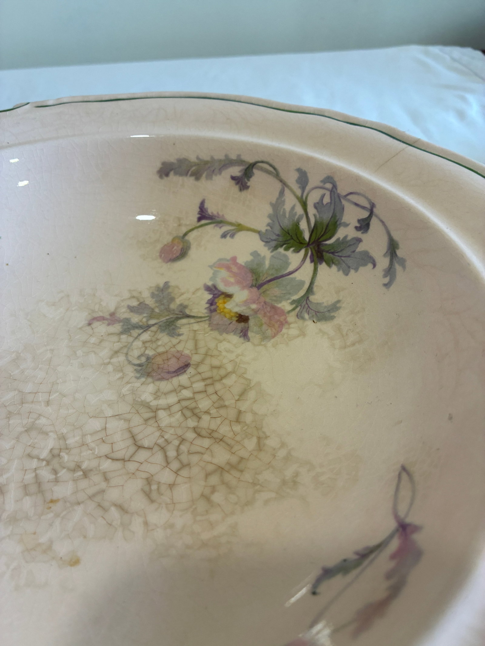 Early 1900's Steubenville Rose Dawn Pink Serving Dish With Lid - 10