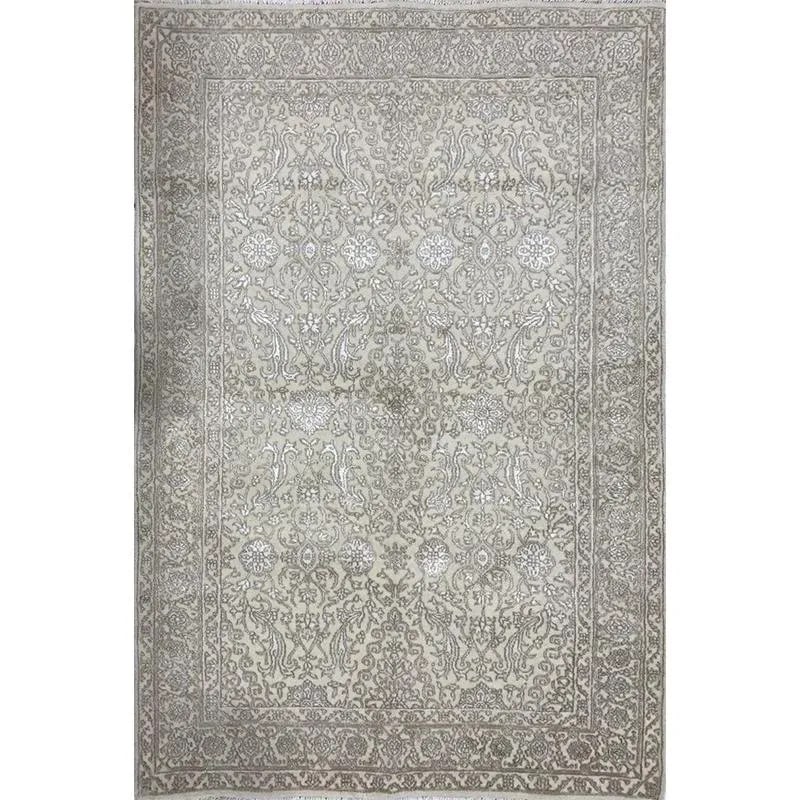 2010s Handwoven Persian Tabriz Style Area Rug 4'1'' X 6'3'' - 10