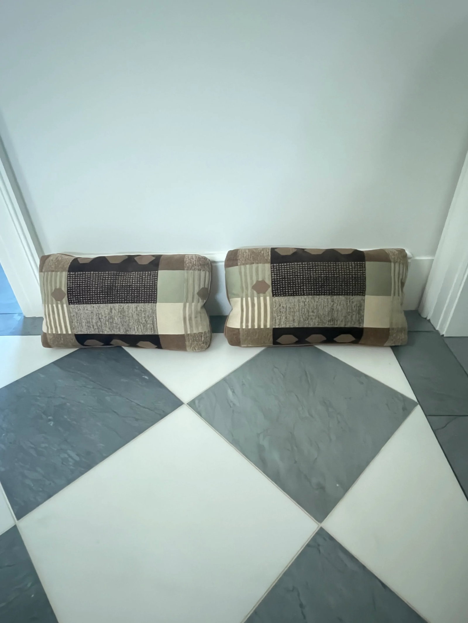 Pair of Vintage Kidney Pillows - 4