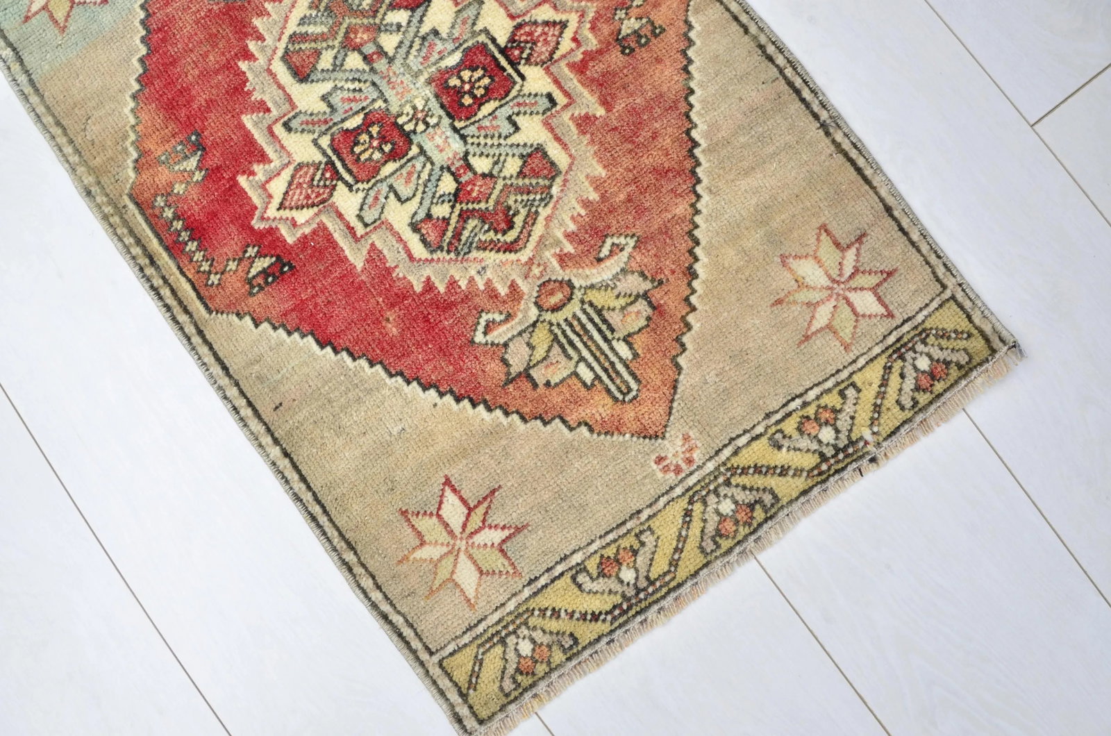 1960s Oushak Nomadic Handmade Small Rug - 4