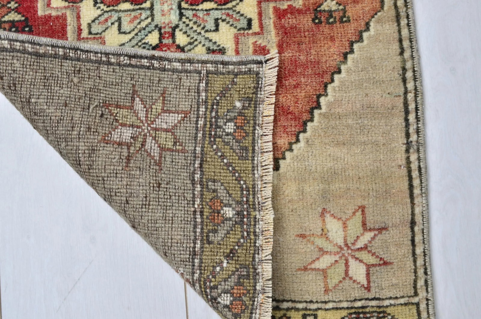 1960s Oushak Nomadic Handmade Small Rug - 5