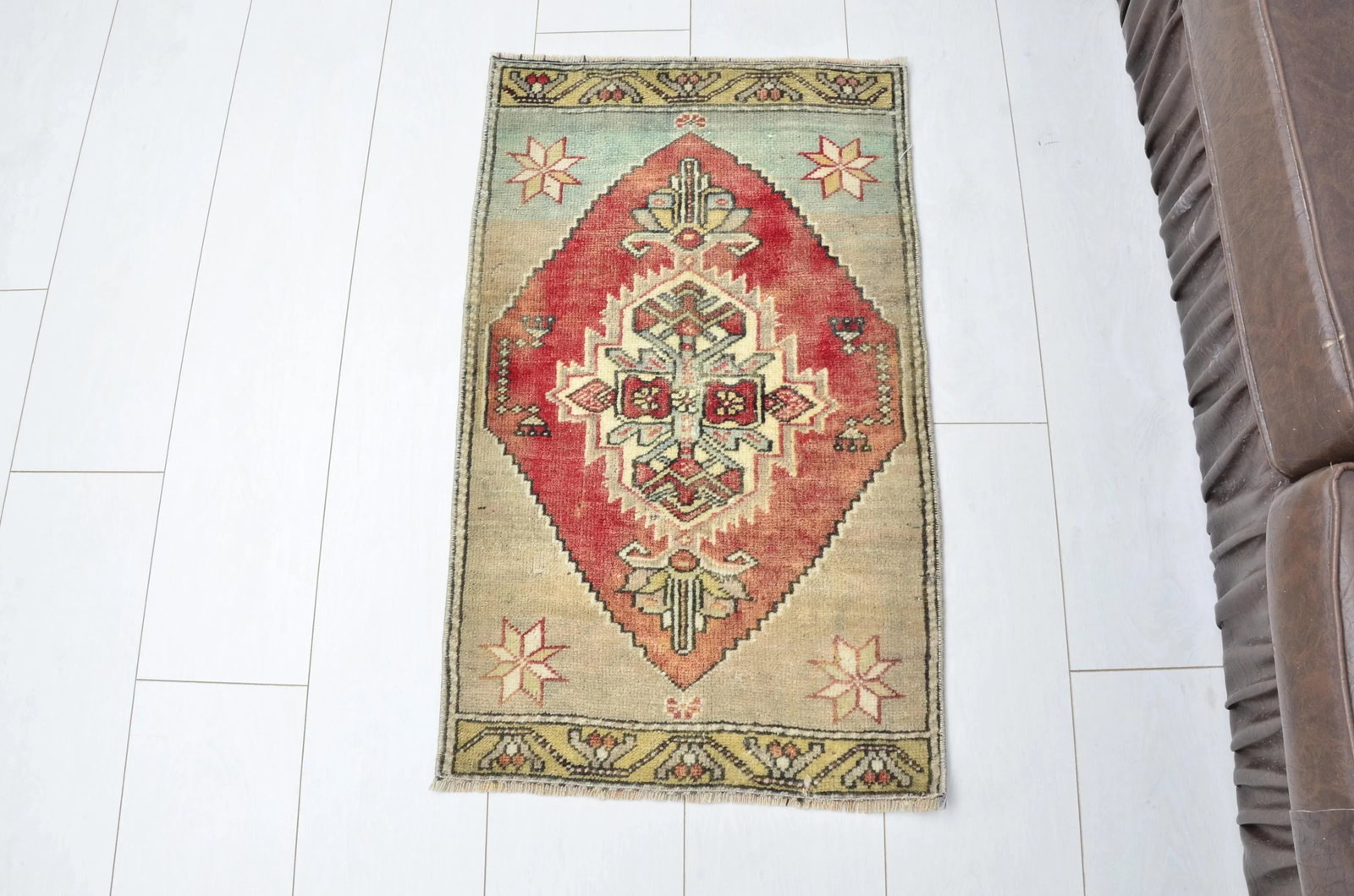 1960s Oushak Nomadic Handmade Small Rug - 6