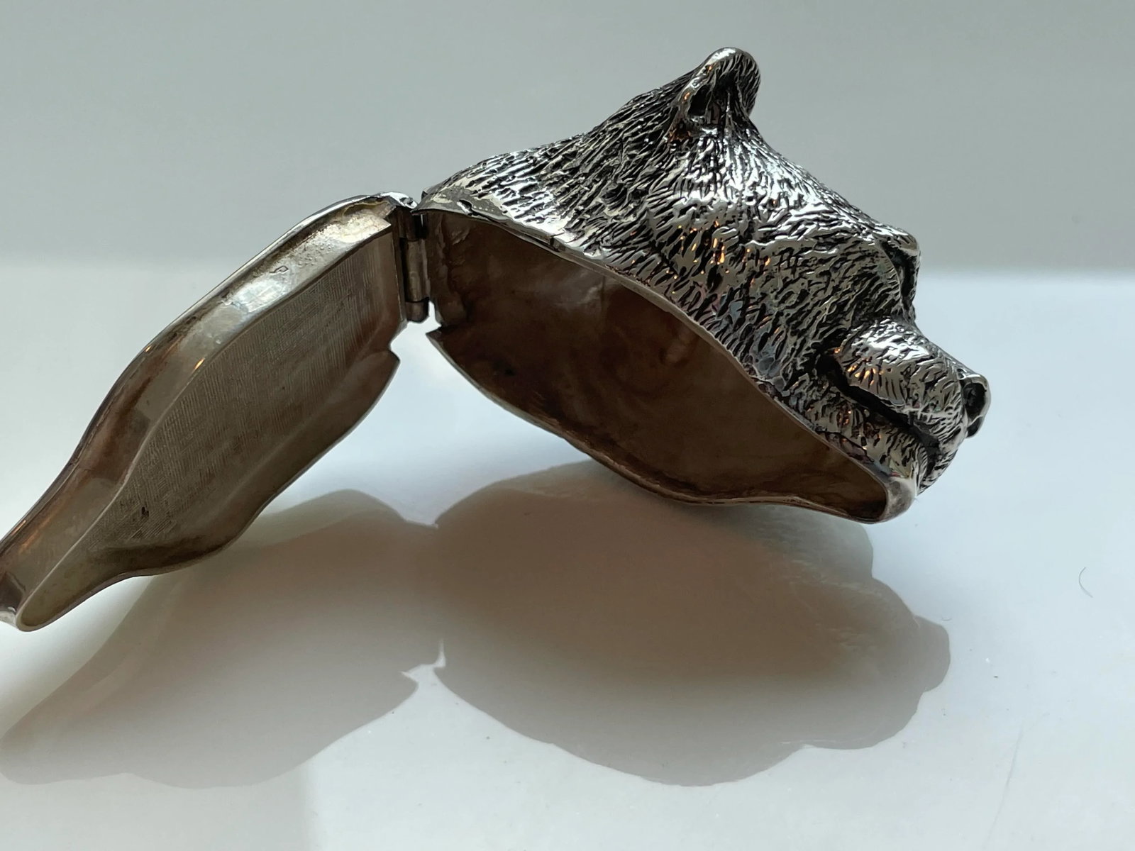 1940s Sterling Silver Panther Match Safe - 4