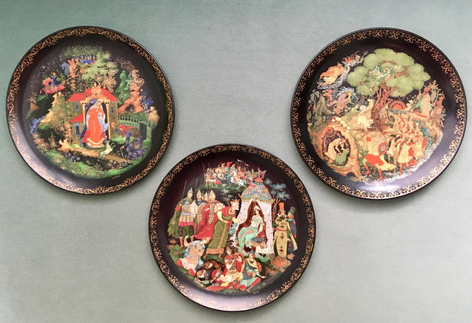 Vintage Tianex Fairytale Themed Decorative Plates- Set of 3 - 2