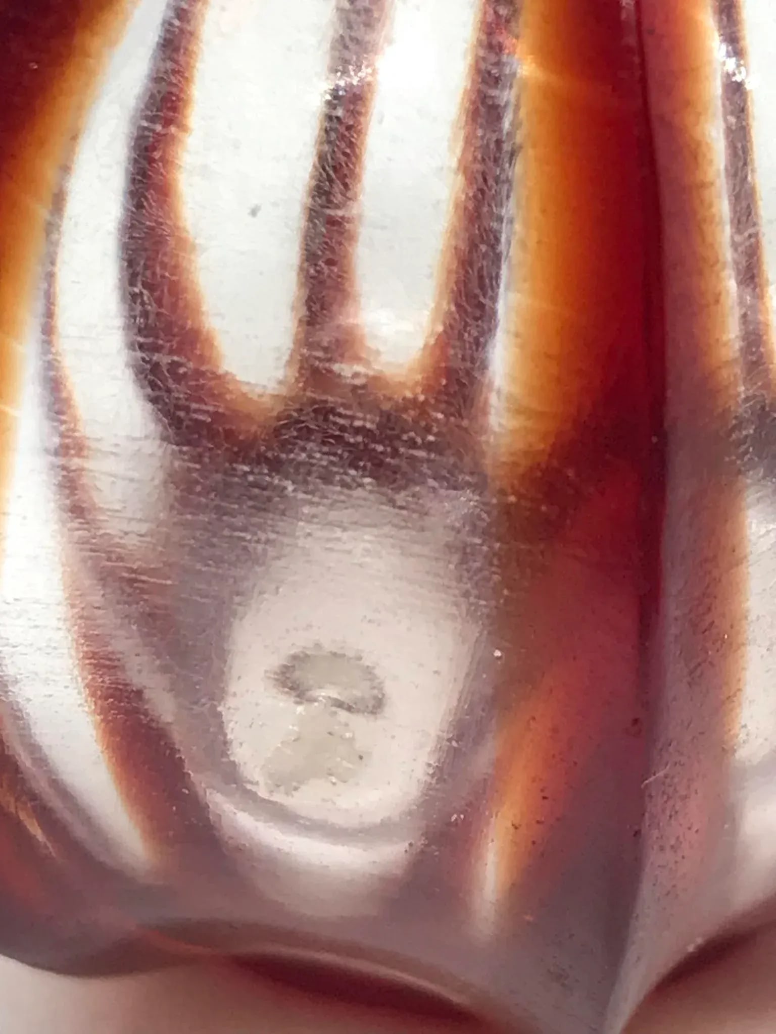 Vintage Early 20th Century Red Beijing Glass Bottle - 8