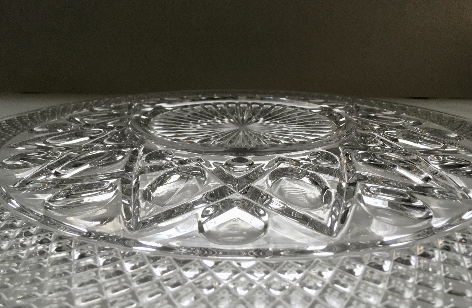 1940s Imperial Glass Company "Cape Cod" Salad Bowl & Sandwich Platter Set- 2 Pieces - 11