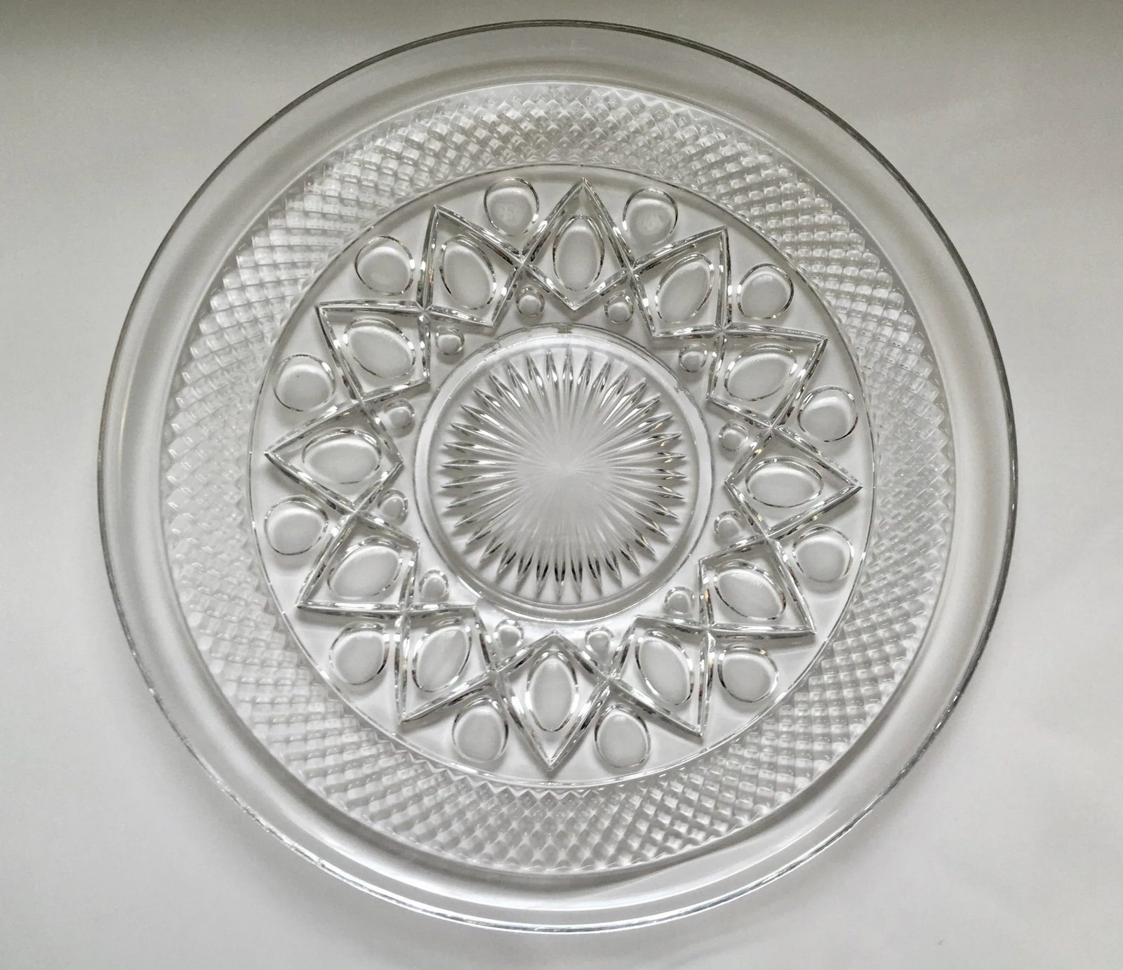1940s Imperial Glass Company "Cape Cod" Salad Bowl & Sandwich Platter Set- 2 Pieces - 3