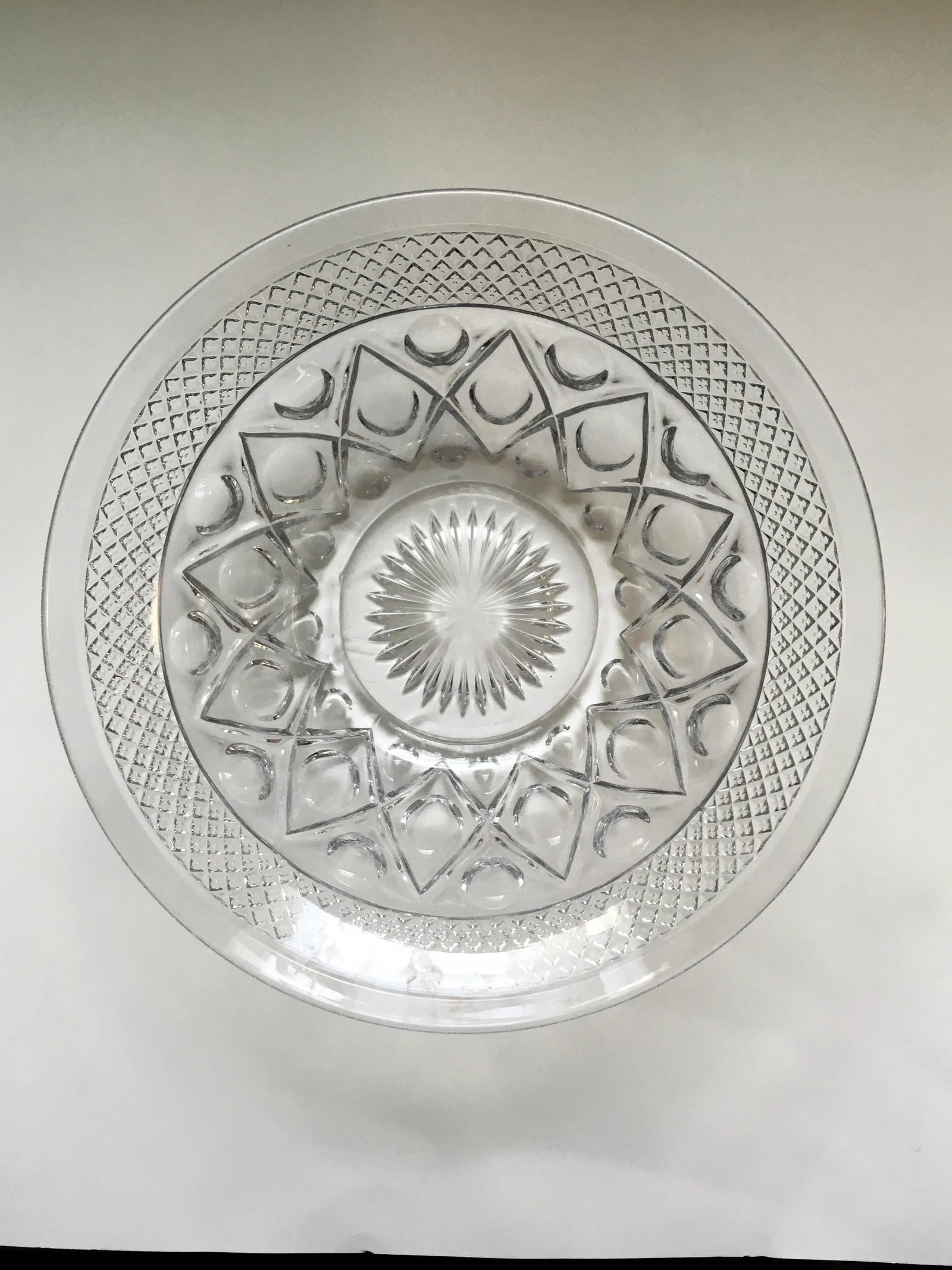 1940s Imperial Glass Company "Cape Cod" Salad Bowl & Sandwich Platter Set- 2 Pieces - 6