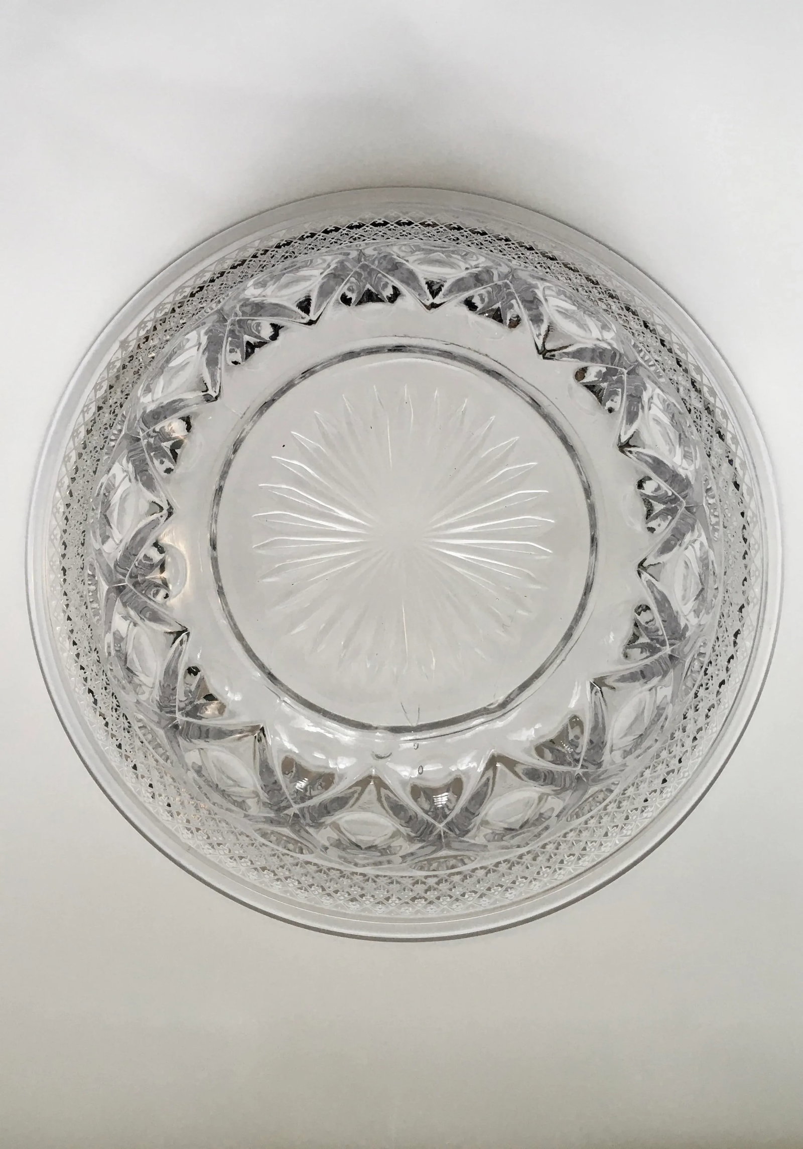 1940s Imperial Glass Company "Cape Cod" Salad Bowl & Sandwich Platter Set- 2 Pieces - 7