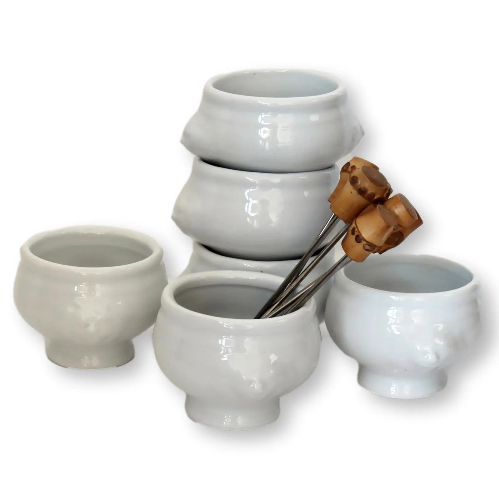 Midcentury French French Pot Au Chocolat Set, 12 Pieces - 2