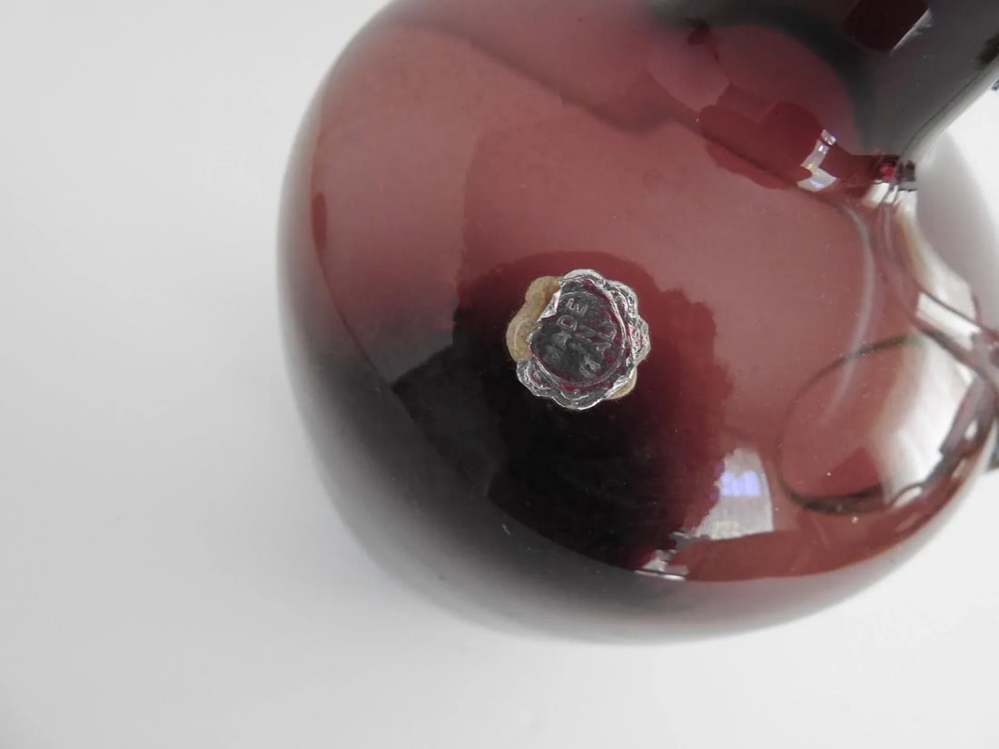 Amethyst Glass Jar Decanter With Handle Italy 1960s - 5