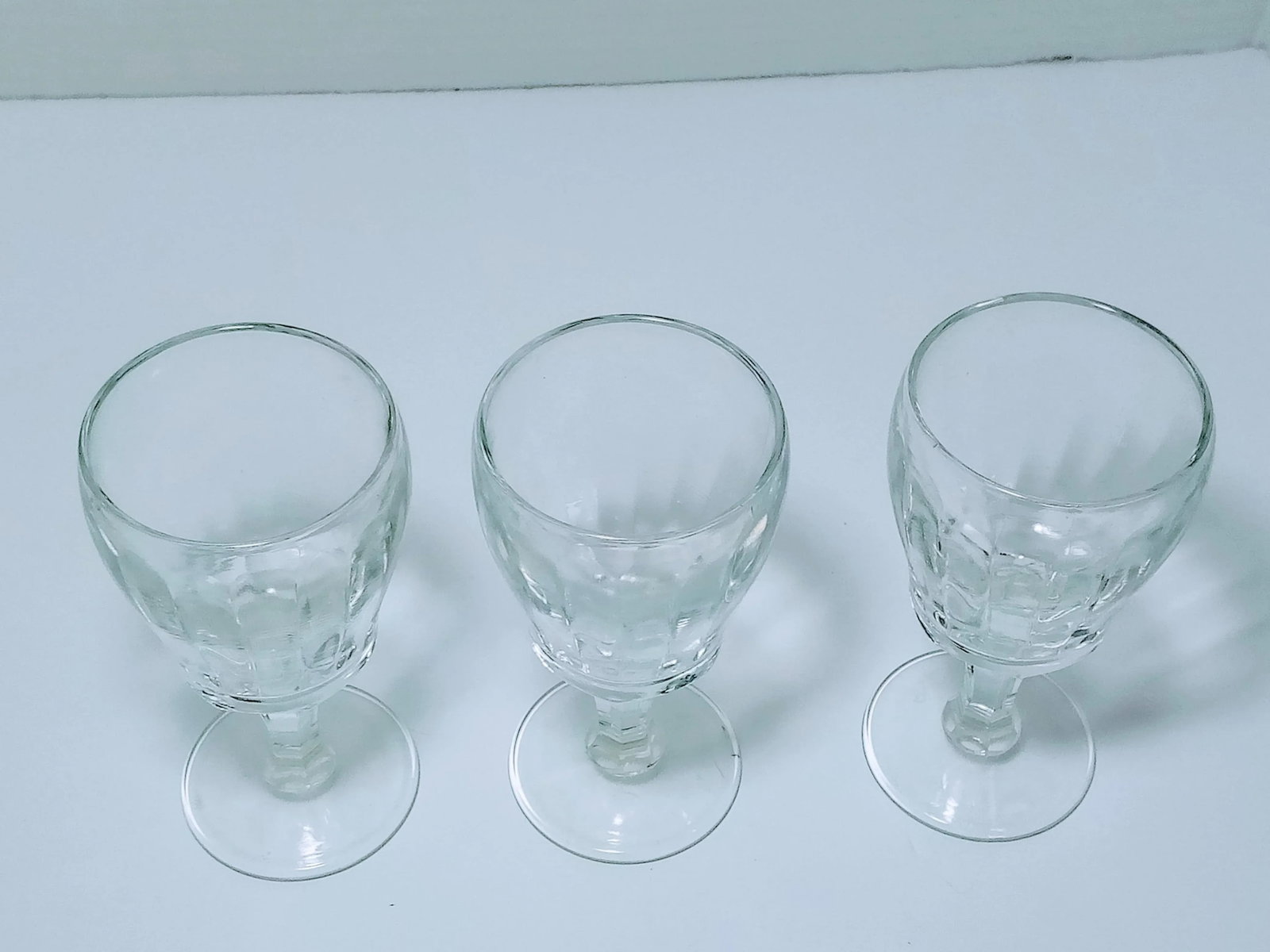 1950s Vertical Optic Tulip Design Cordial Glasses- Set of 3 - 5