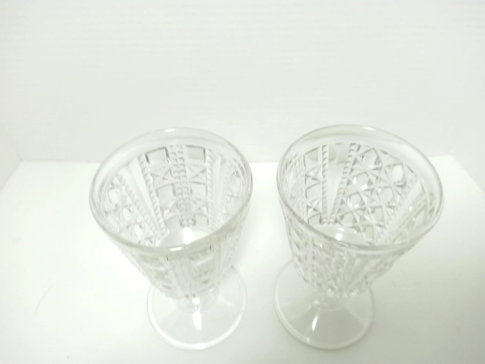 Late 19th Century Adams & Co Valencia Glass Goblets- Set of 2 - 2