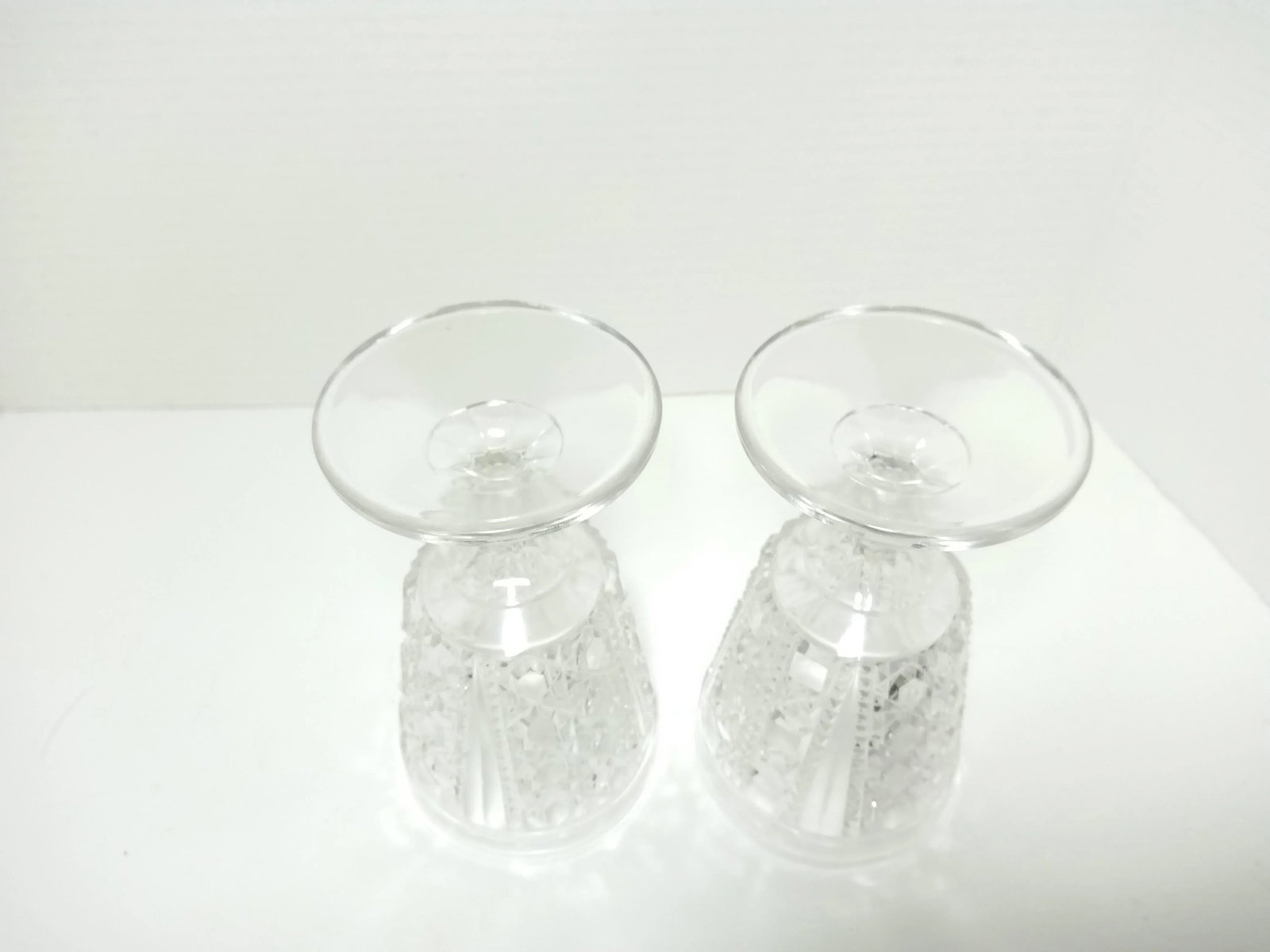 Late 19th Century Adams & Co Valencia Glass Goblets- Set of 2 - 3
