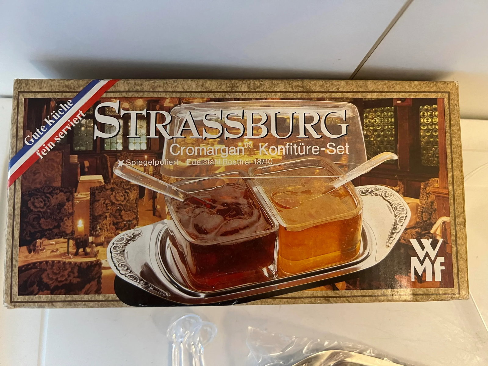 1960s Condiment or Jam Serving Set by Strassburg- 3 Pieces - 5