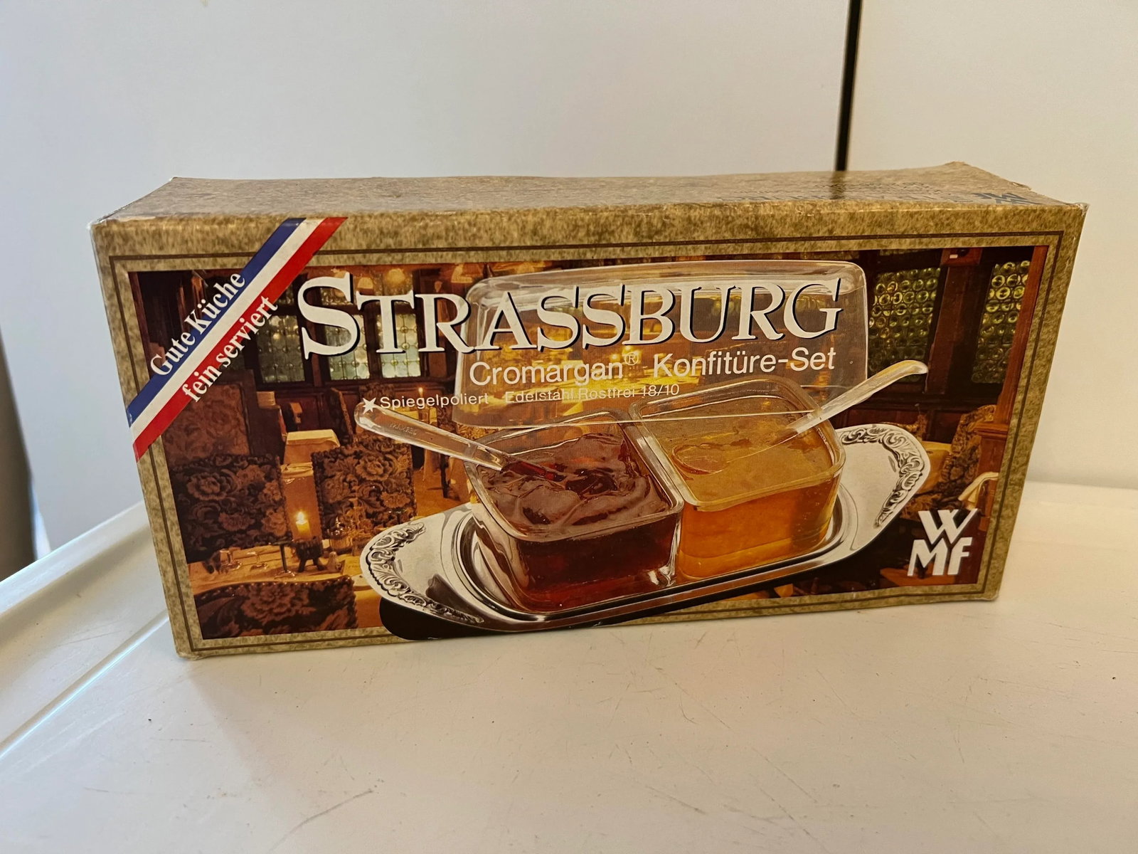 1960s Condiment or Jam Serving Set by Strassburg- 3 Pieces - 7