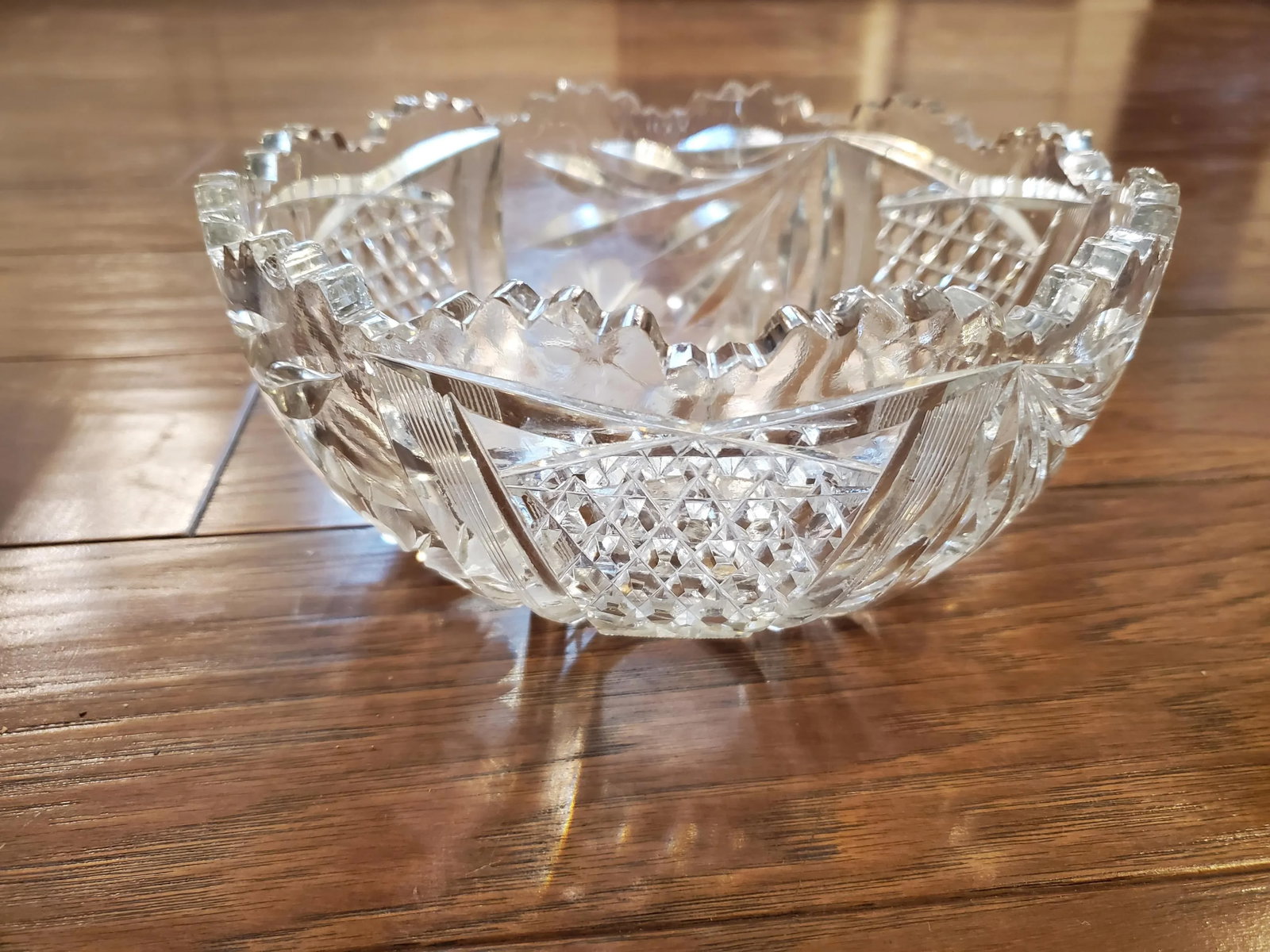 American Brilliant Cut Crystal Fruit Bowl - 10