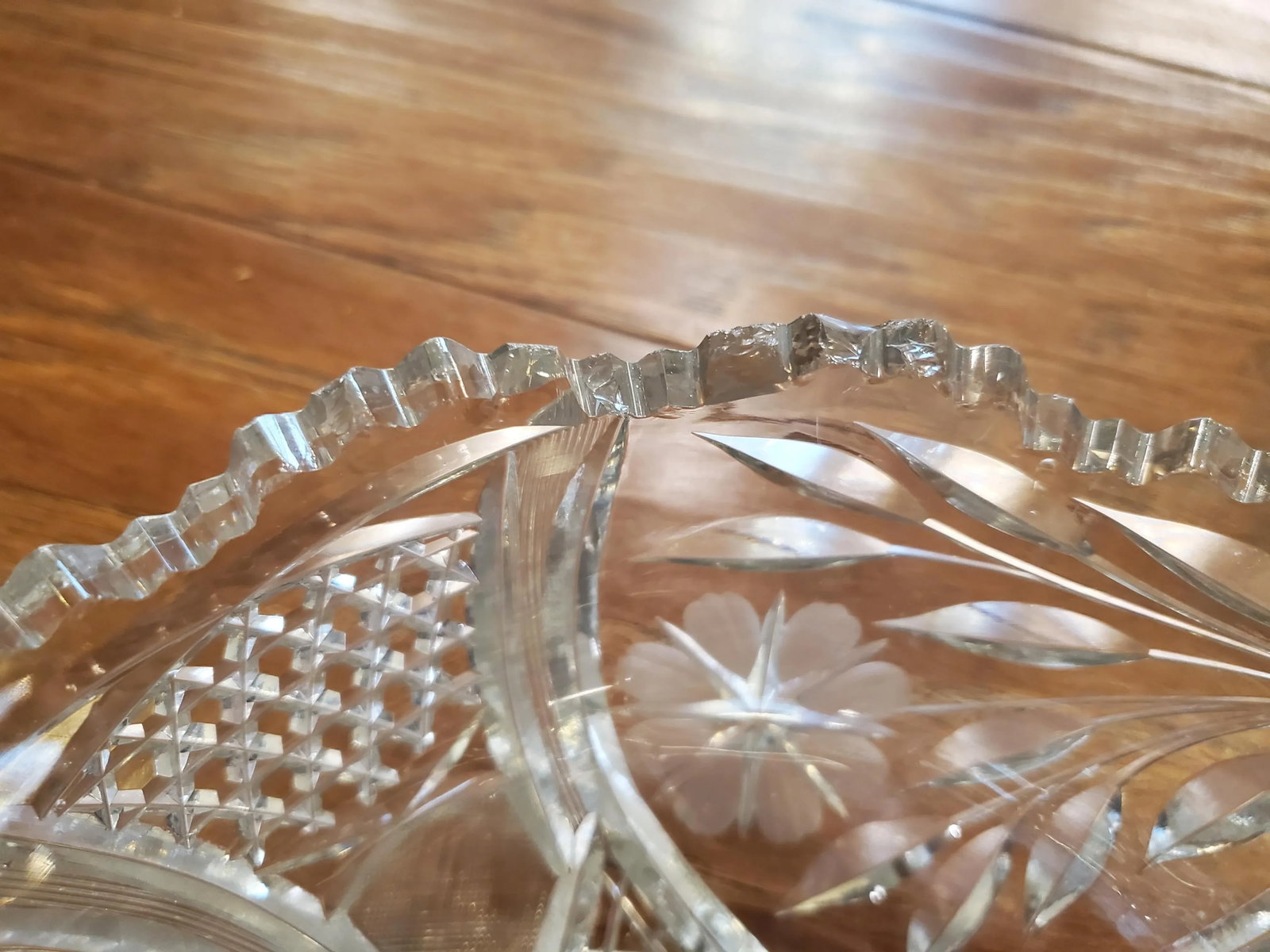 American Brilliant Cut Crystal Fruit Bowl - 6