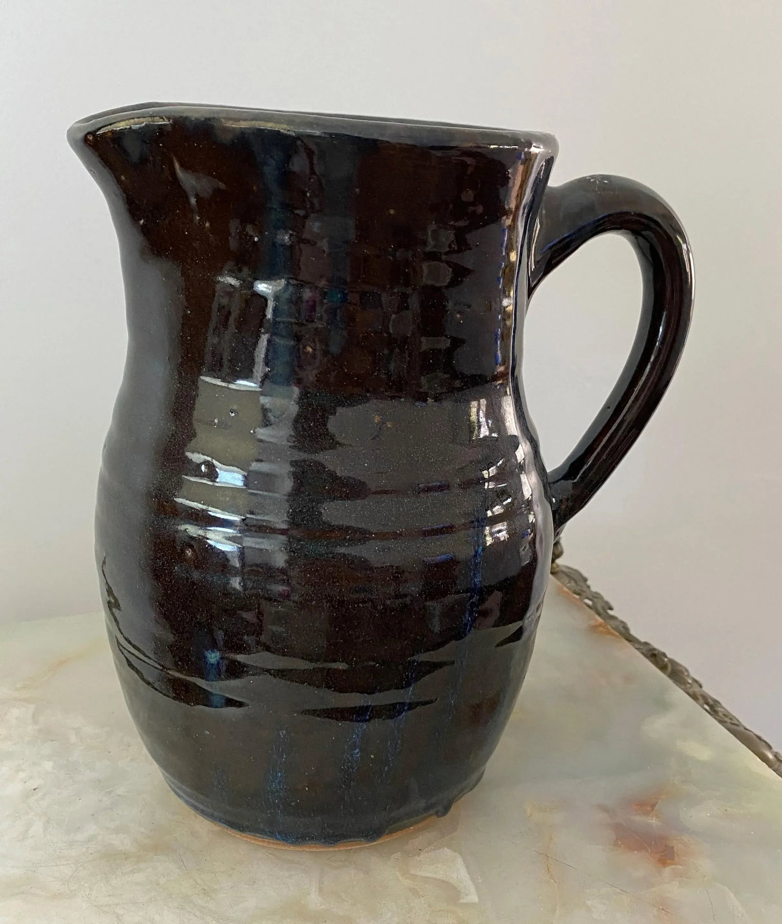 Vintage 1990s Peppertown Pottery Ceramic Pitcher - 2