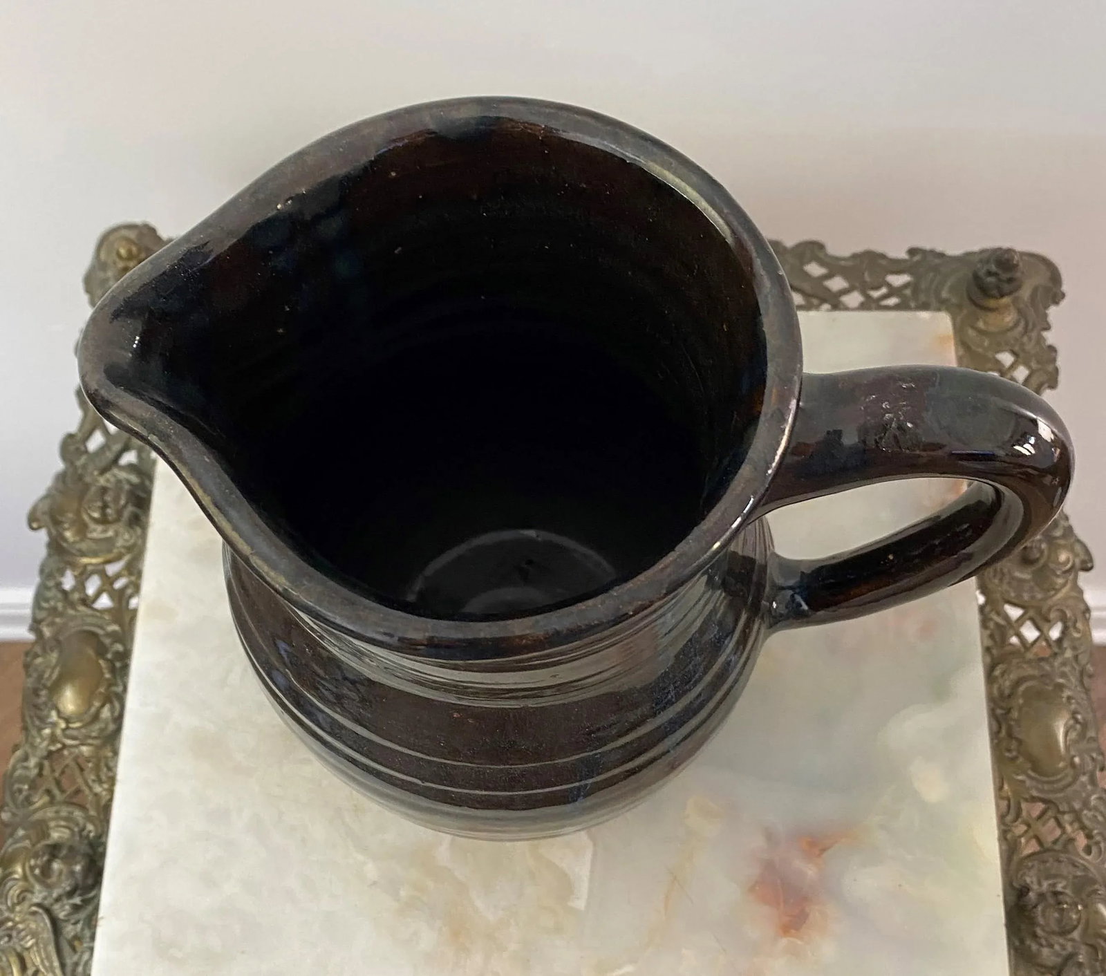 Vintage 1990s Peppertown Pottery Ceramic Pitcher - 3