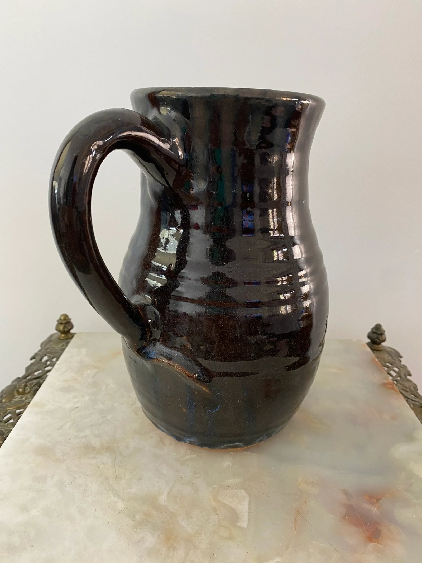 Vintage 1990s Peppertown Pottery Ceramic Pitcher - 4