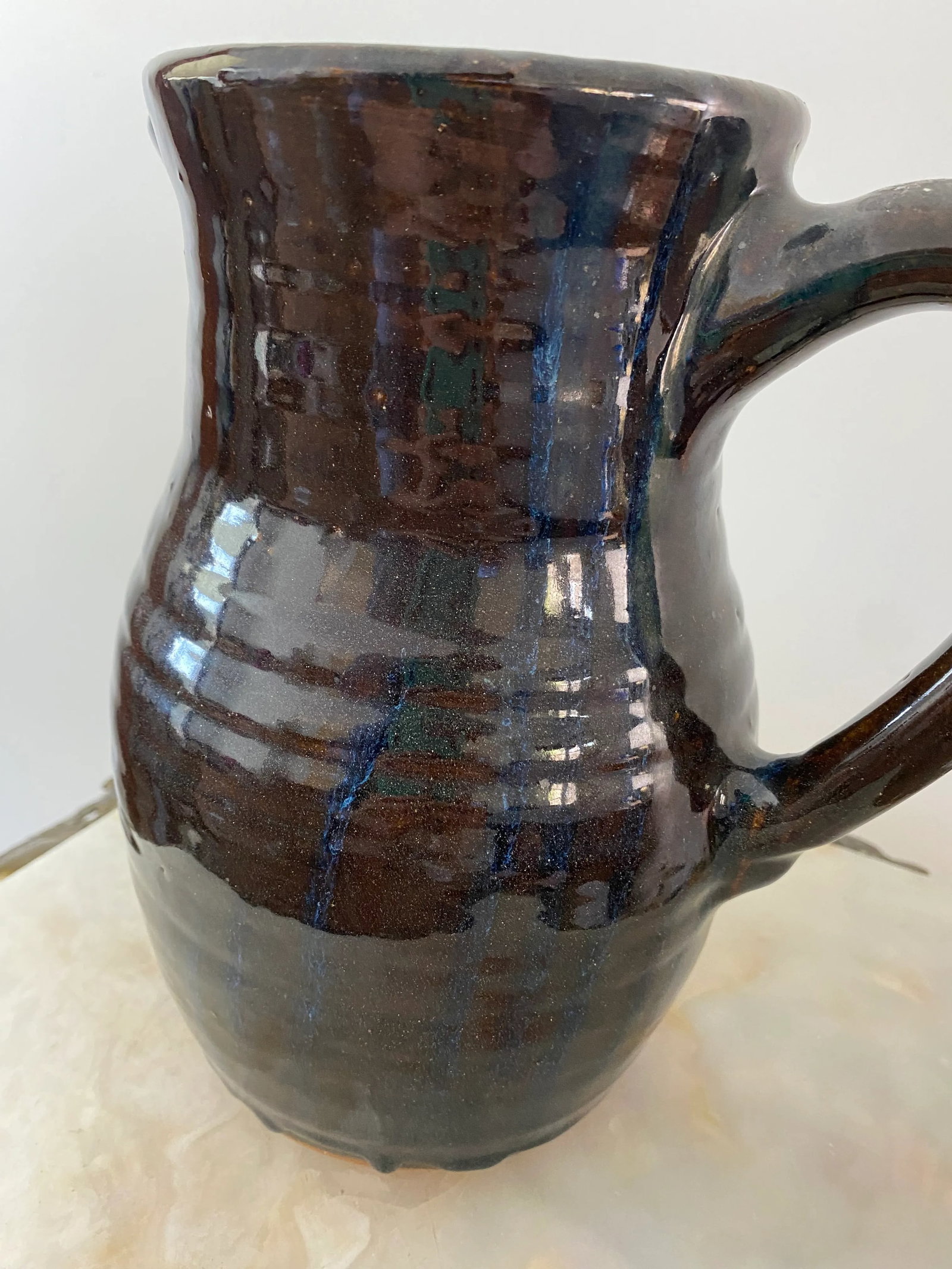 Vintage 1990s Peppertown Pottery Ceramic Pitcher - 6