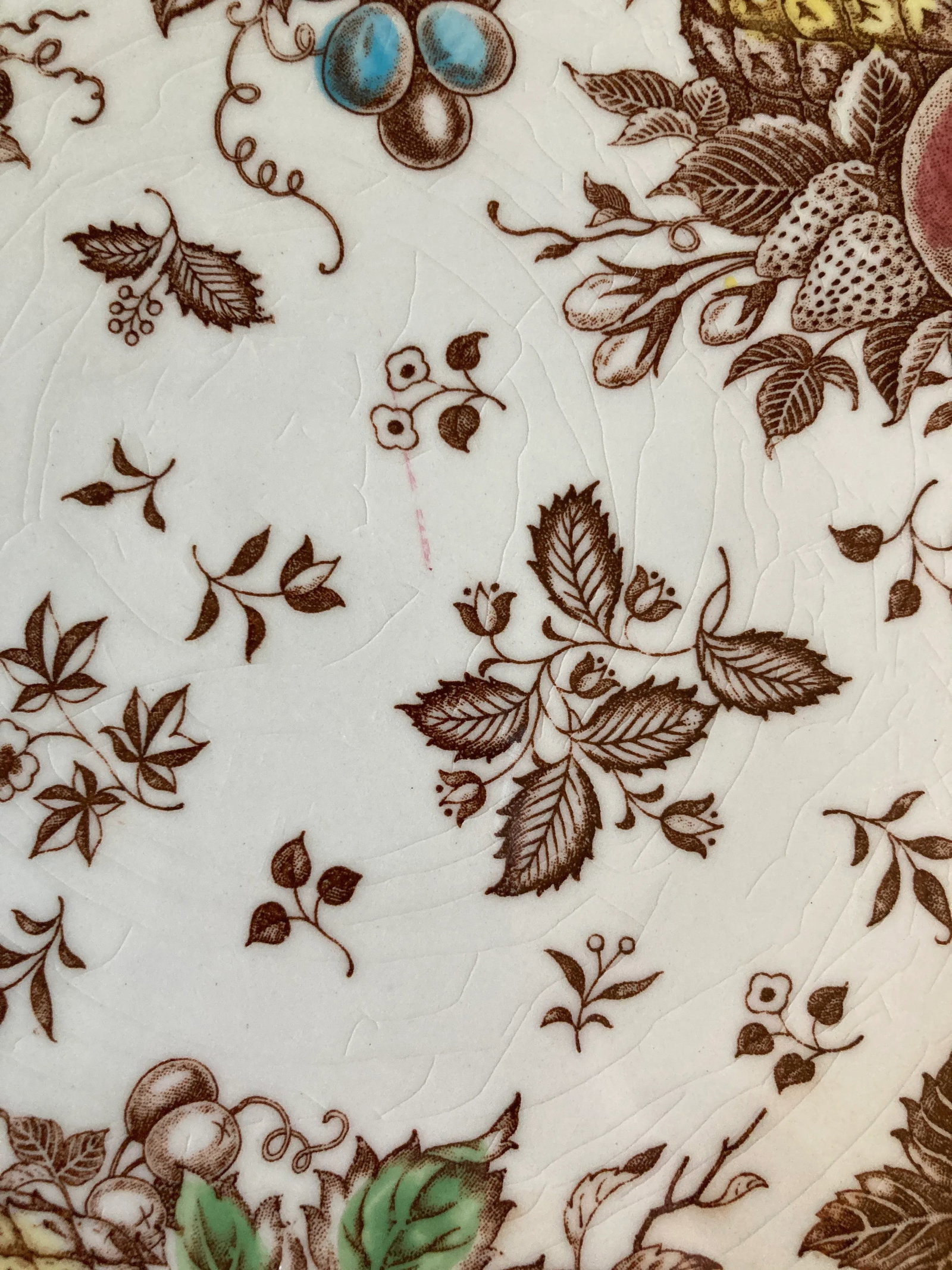 1950's Nasco Hand Painted Fruit Serving Plate - 2