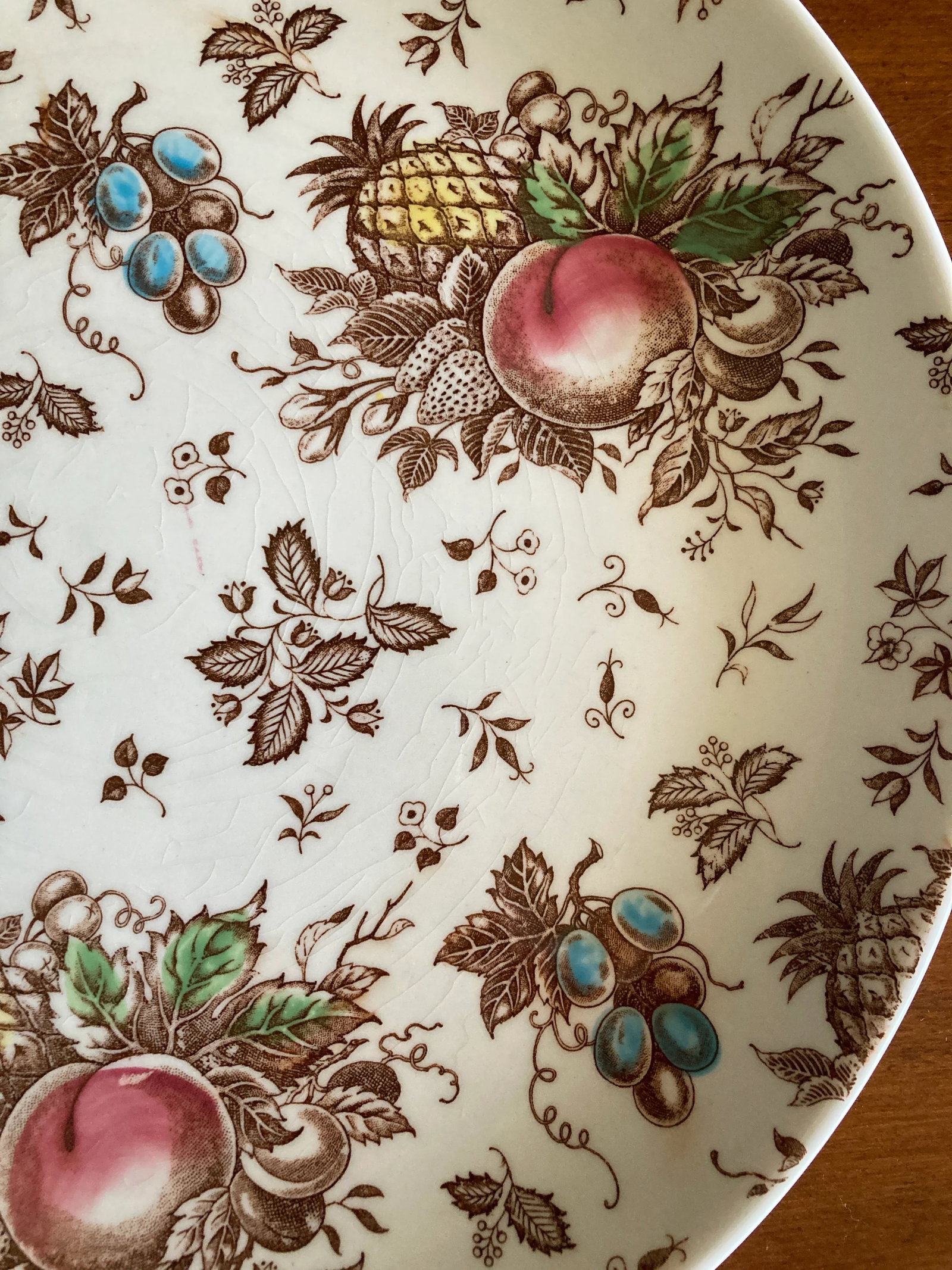 1950's Nasco Hand Painted Fruit Serving Plate - 3