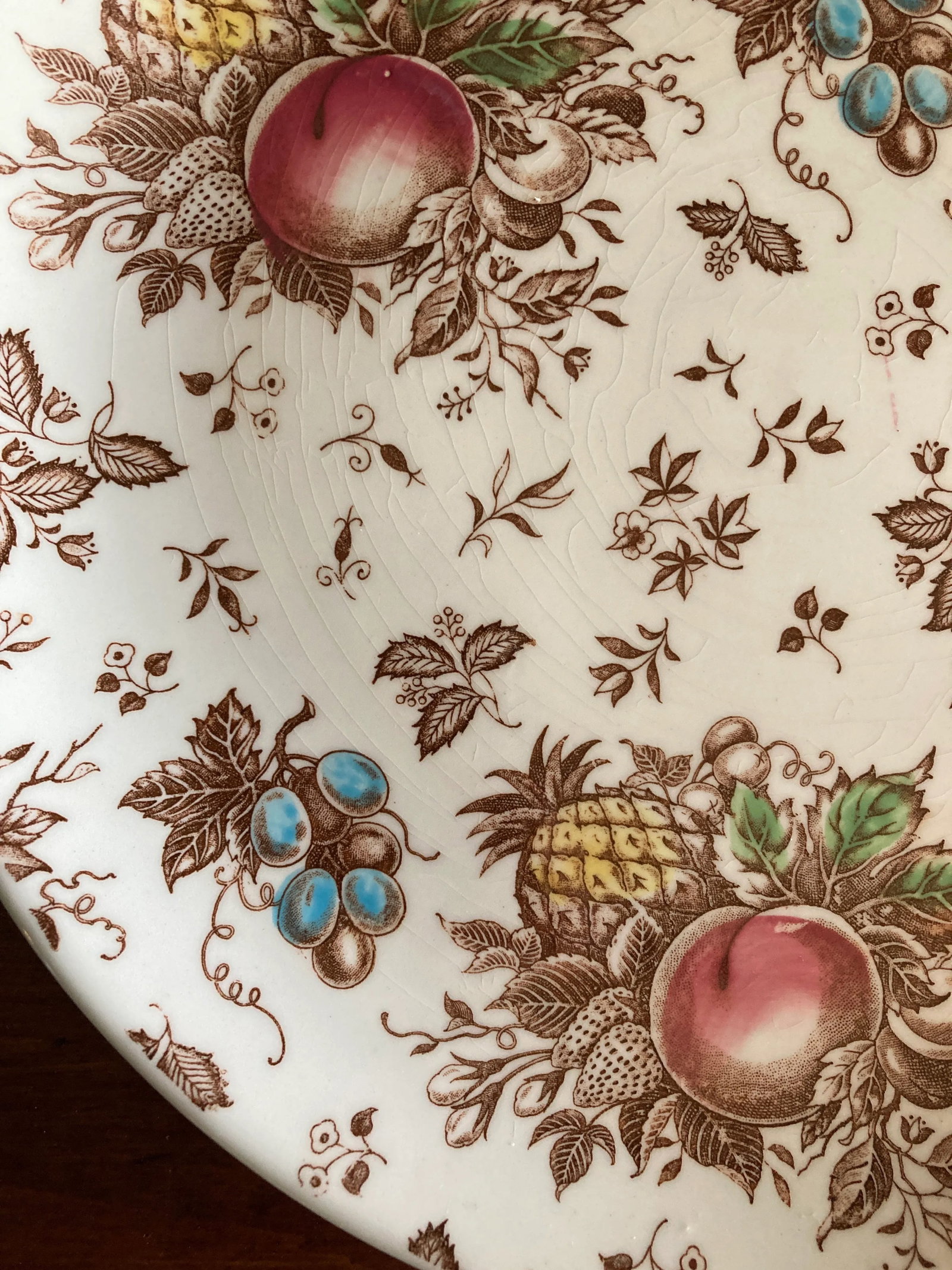1950's Nasco Hand Painted Fruit Serving Plate - 4