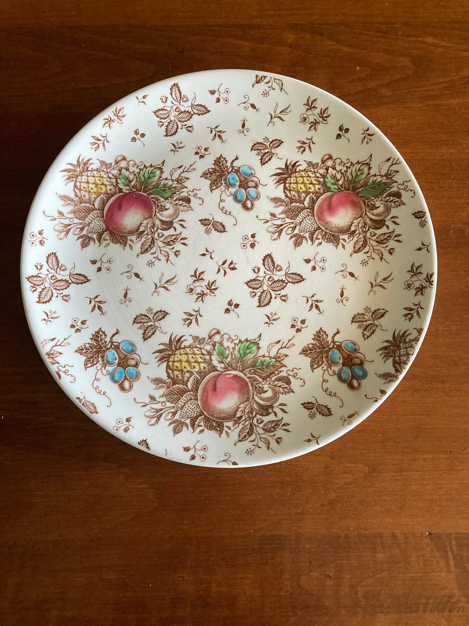 1950's Nasco Hand Painted Fruit Serving Plate - 7