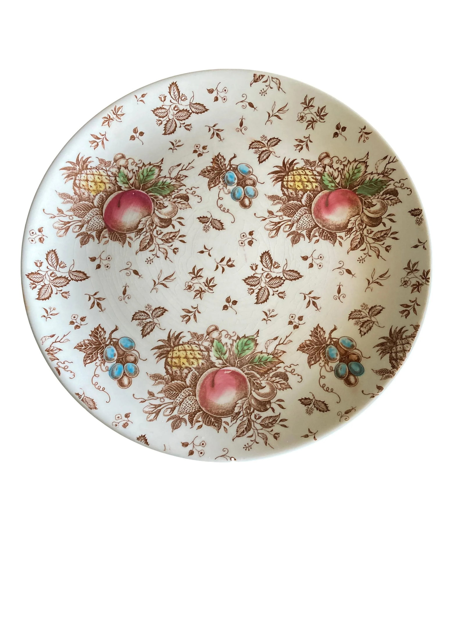 1950's Nasco Hand Painted Fruit Serving Plate - 8