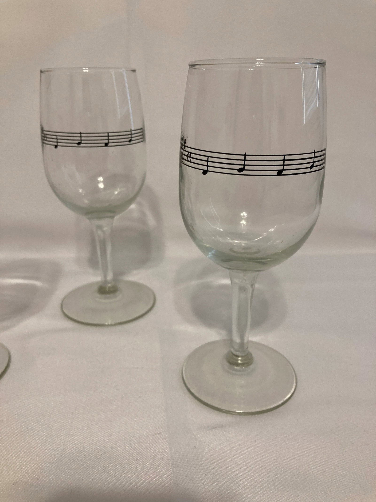 Vintage Music Note Wine Glasses, Set of 4 - 2