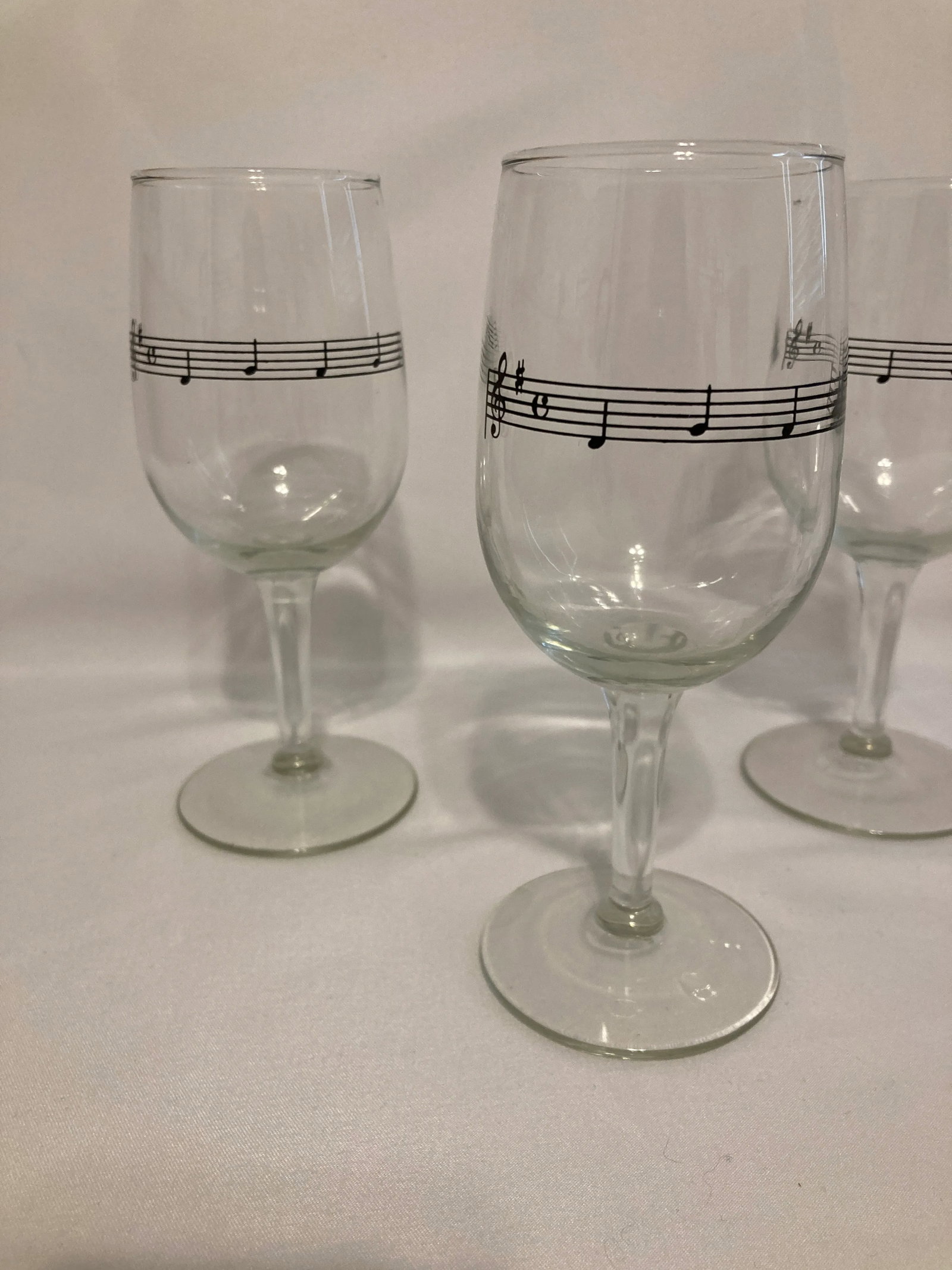 Vintage Music Note Wine Glasses, Set of 4 - 3