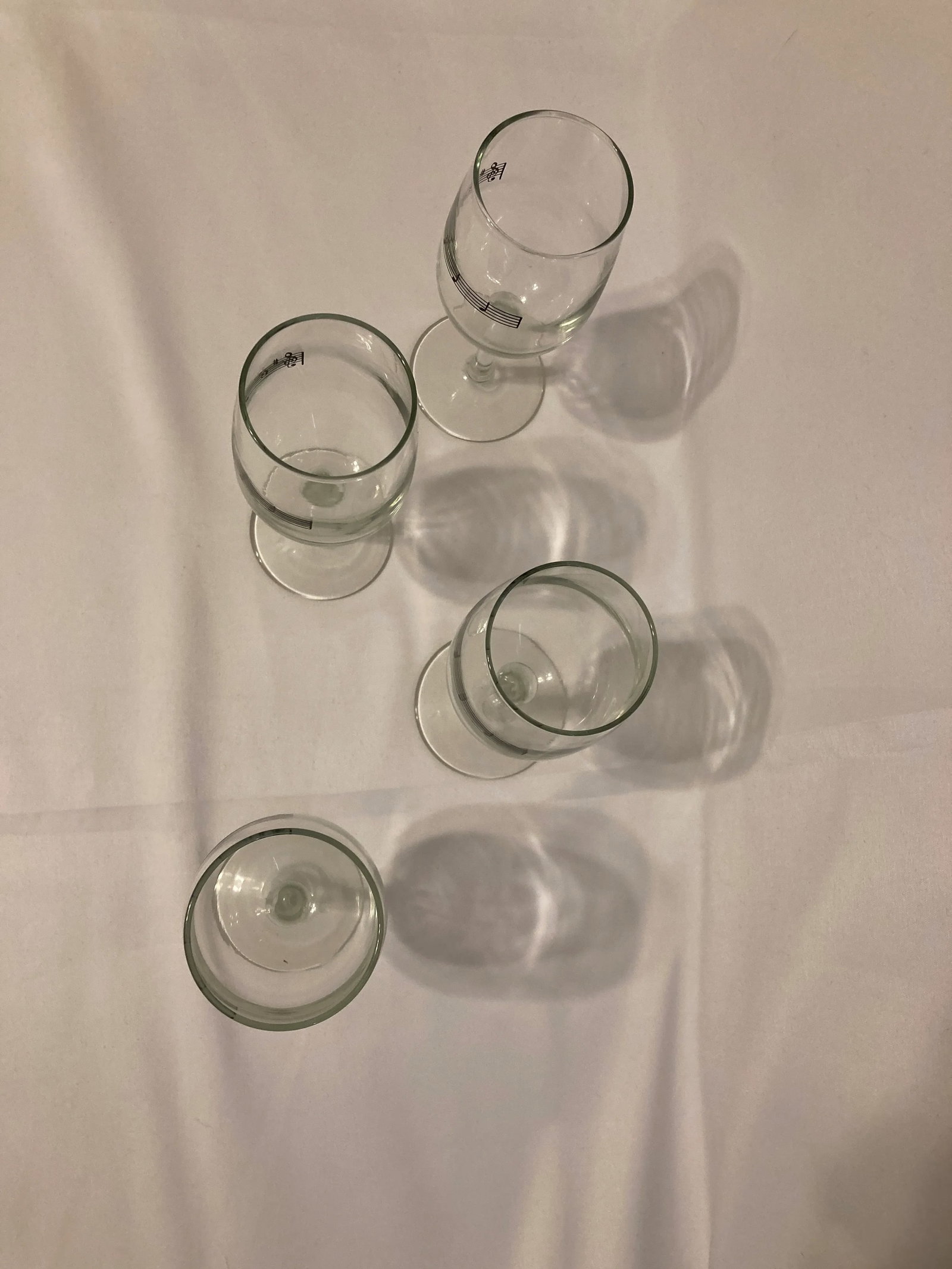 Vintage Music Note Wine Glasses, Set of 4 - 4