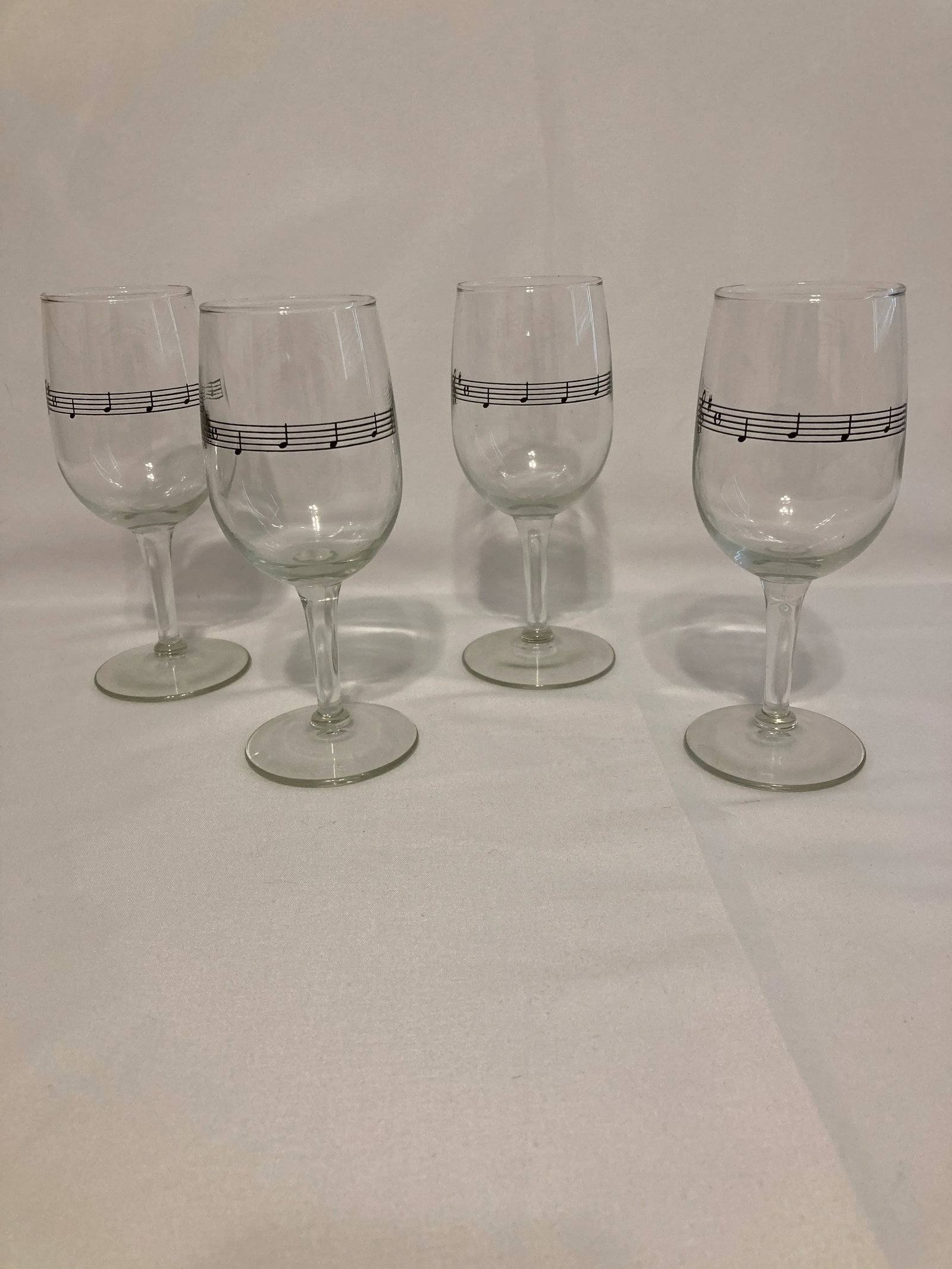 Vintage Music Note Wine Glasses, Set of 4 - 5