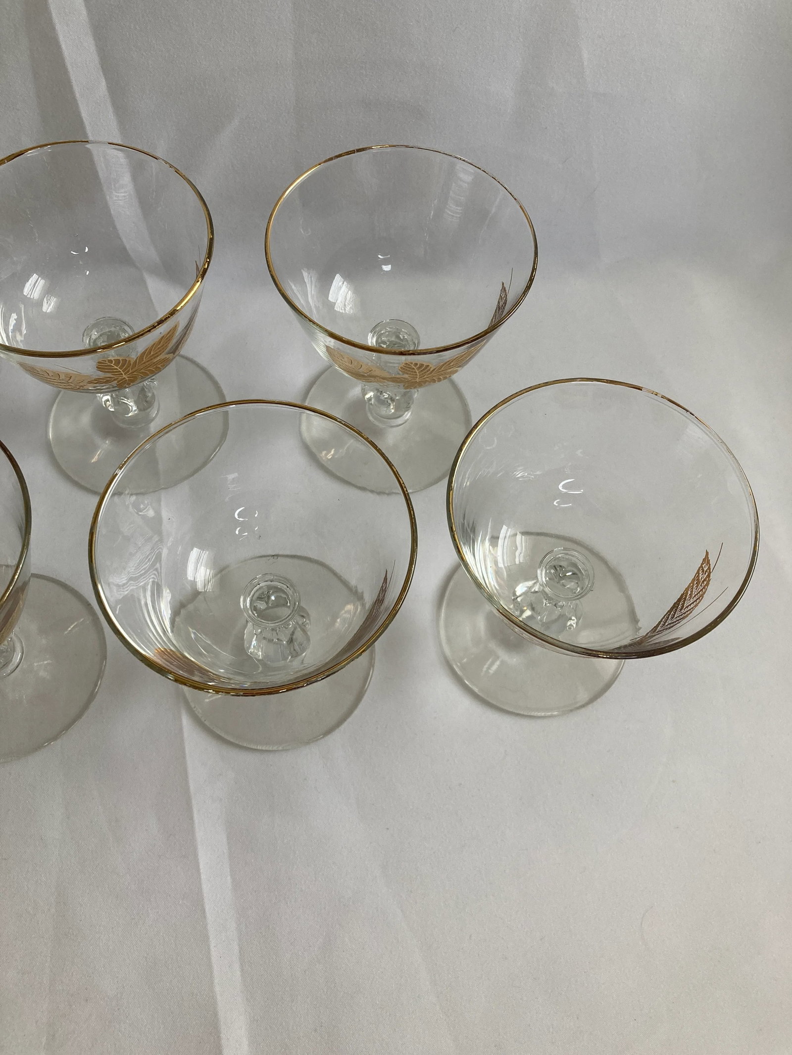 Vintage Golden Leaves Glasses, Set of 8 - 5