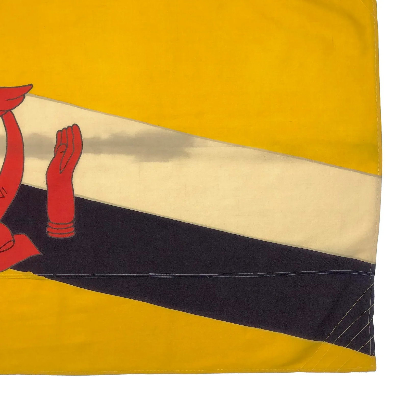 Vintage Wool Hand-Painted Flag of Brunei - 3