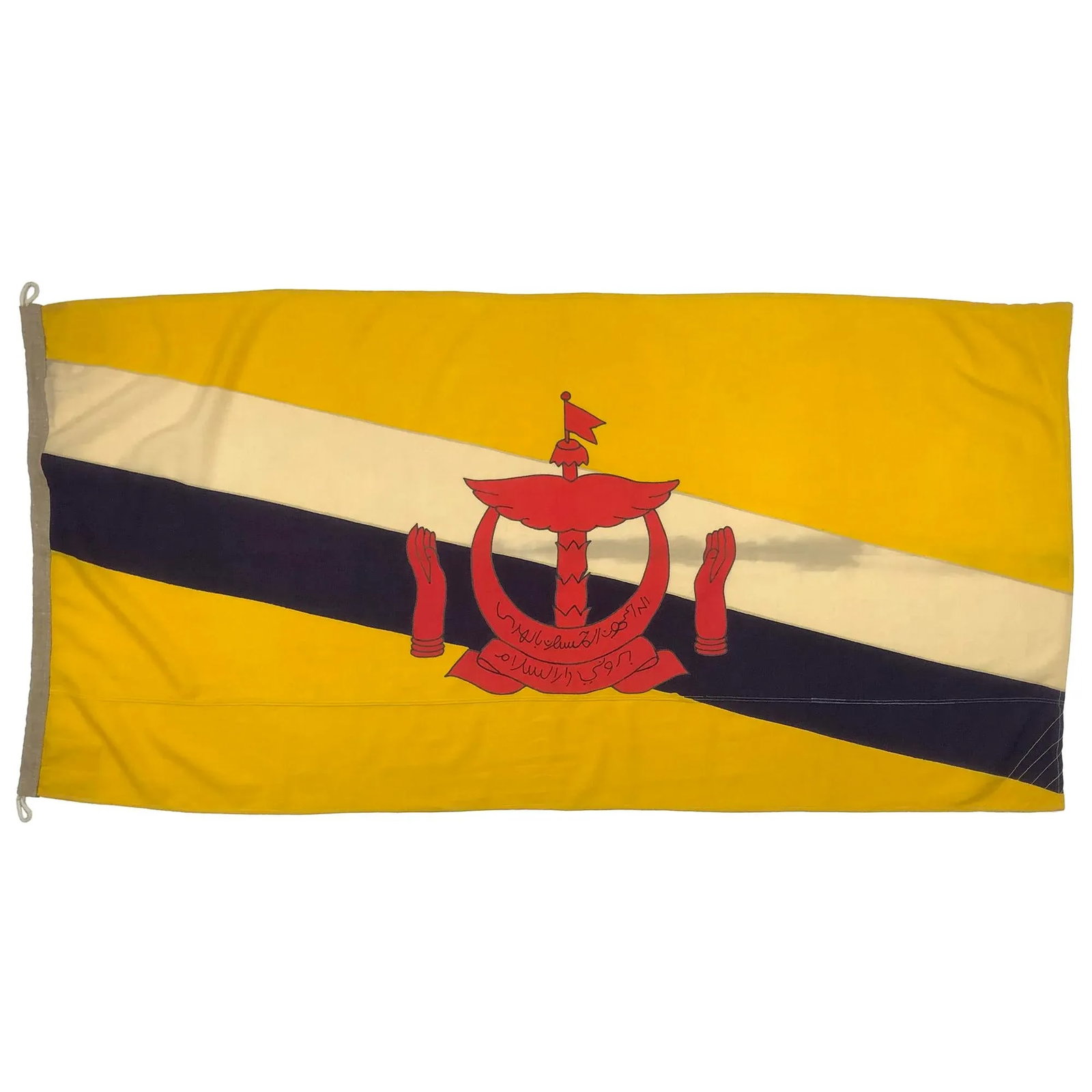 Vintage Wool Hand-Painted Flag of Brunei - 6