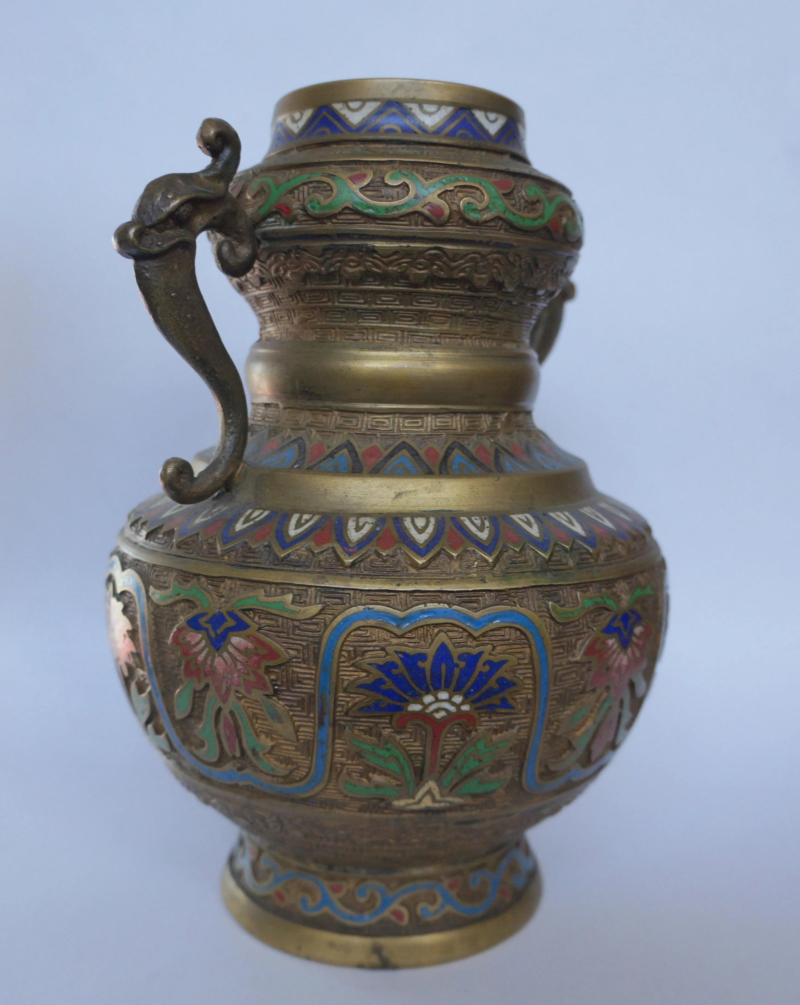 Vintage Japanese Champleve Vase - 5