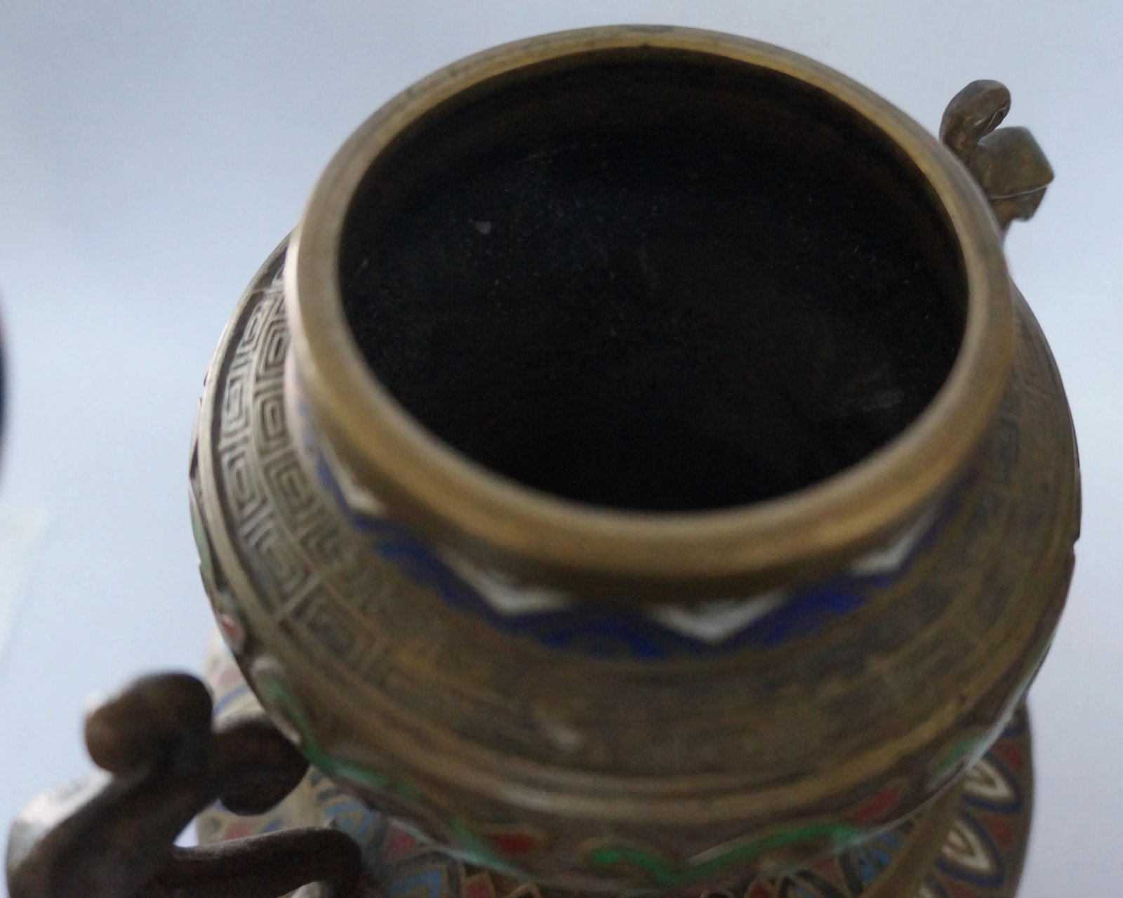 Vintage Japanese Champleve Vase - 6