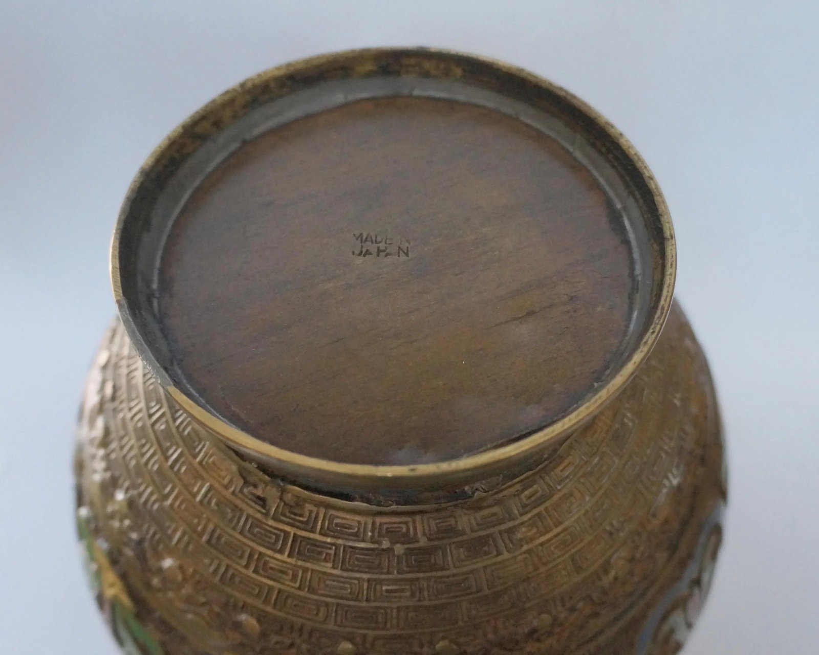 Vintage Japanese Champleve Vase - 8