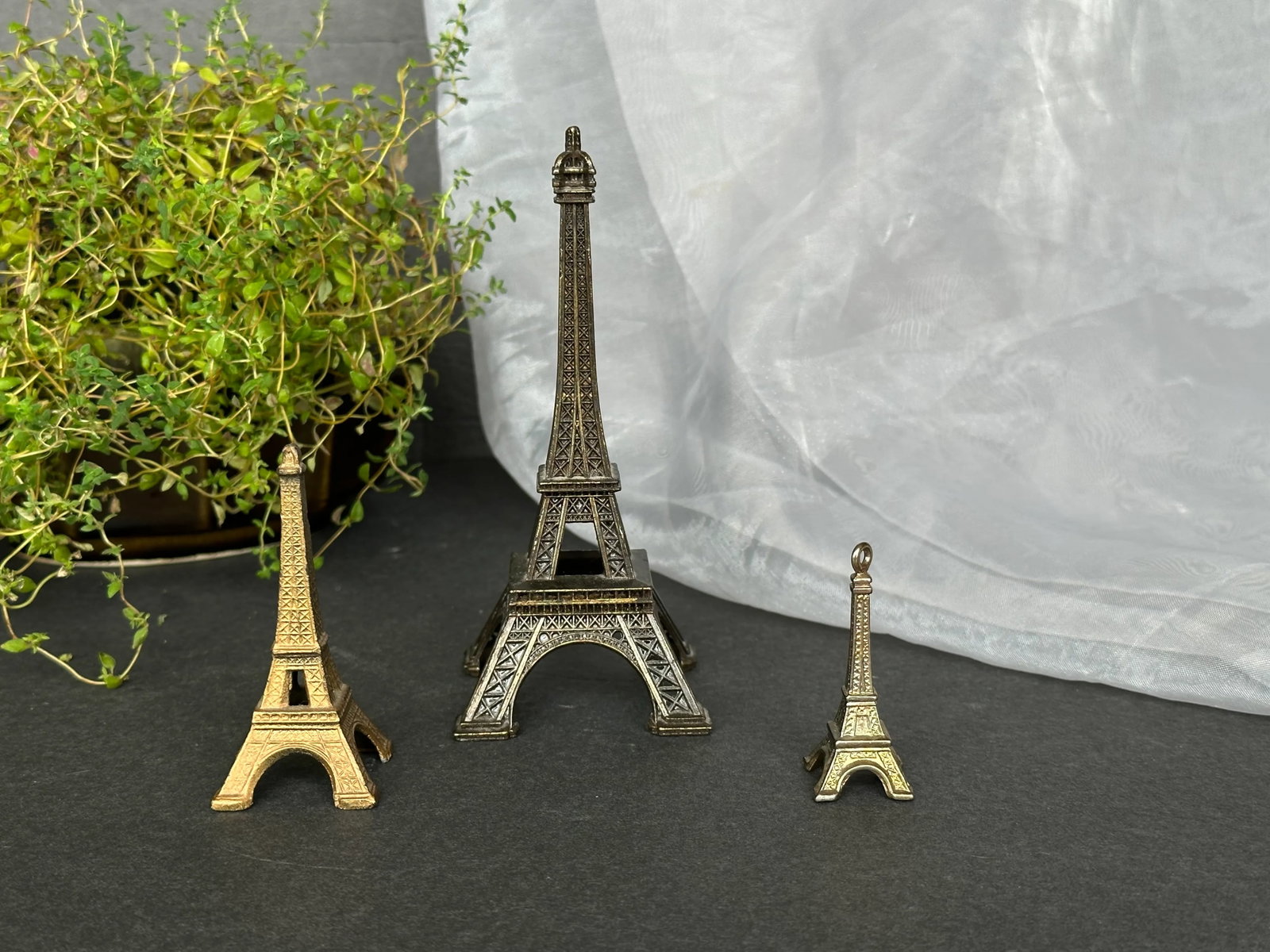Eiffel Tower Architectural Monument Model Set of 3 - 3