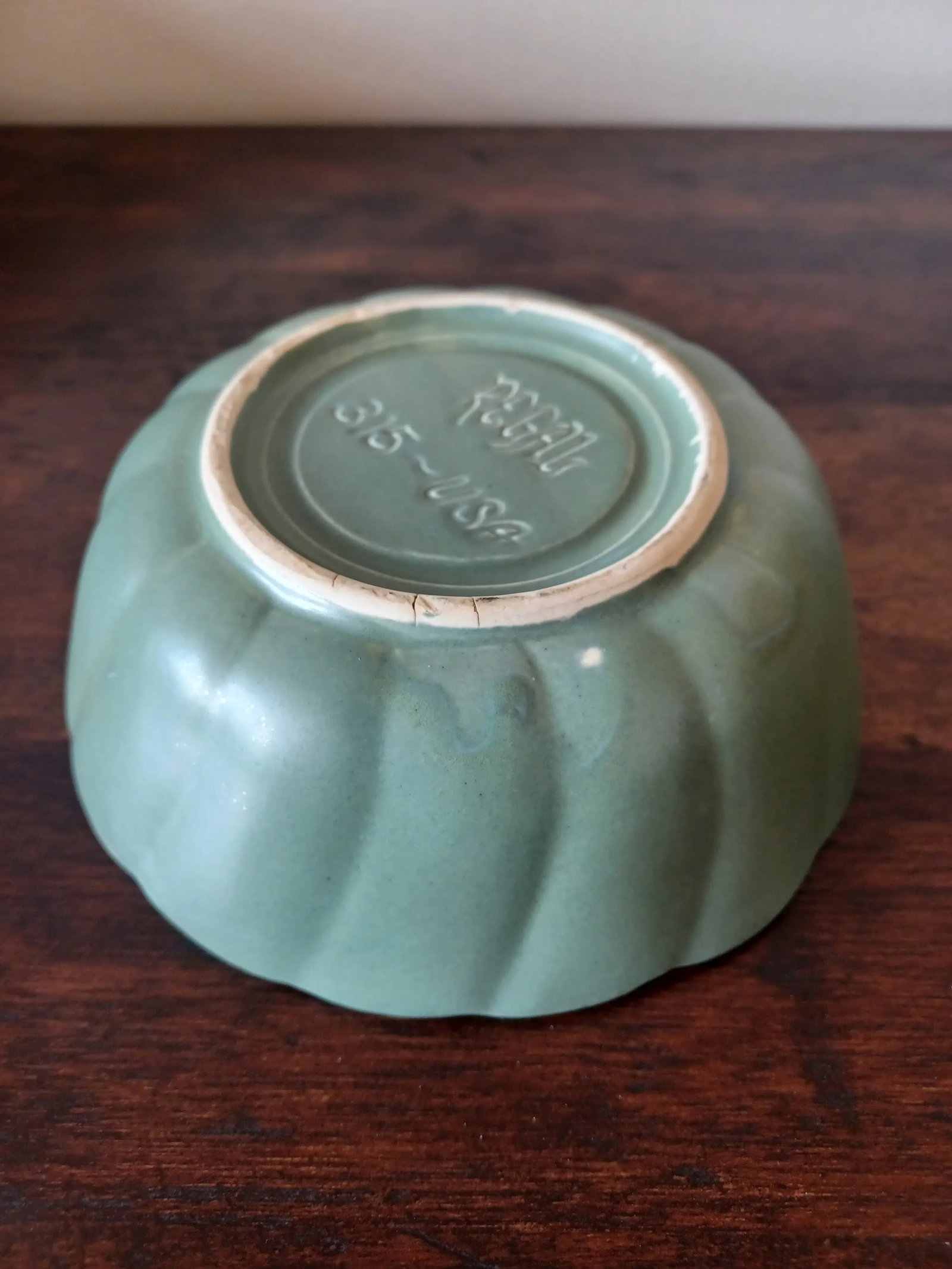 Vintage Regal 315-Usa Scalloped Pottery Bowl - 4