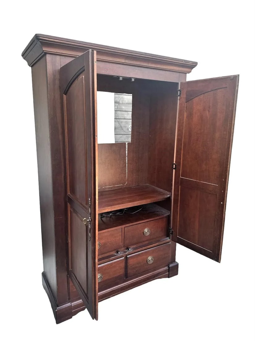 Bassett Chris Madden Collection Cherry Wood Armoire - Vintage Circa 1998 - 2