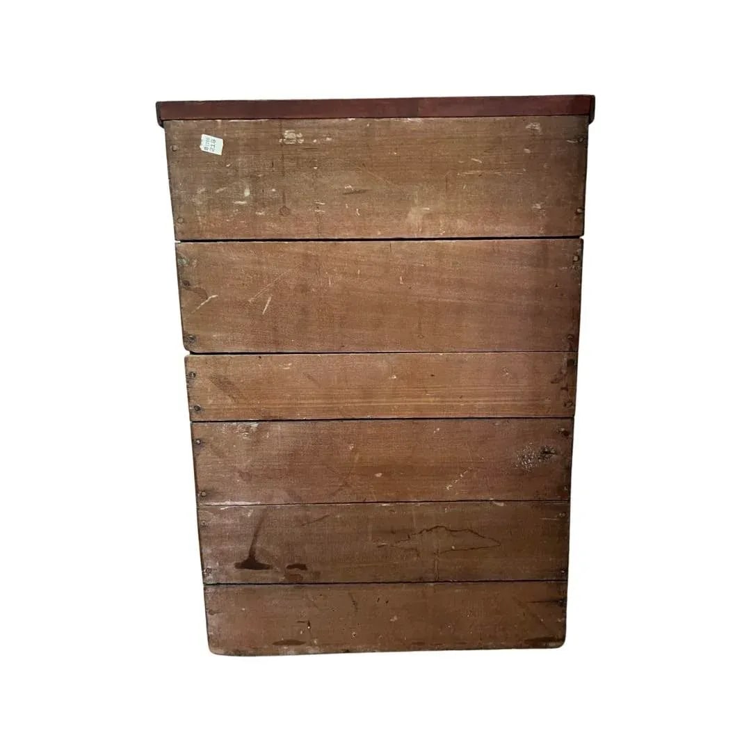 Large Antique Primitive "Jersey Coffee" 100 Lb Storage Bin, Original Paint - 2